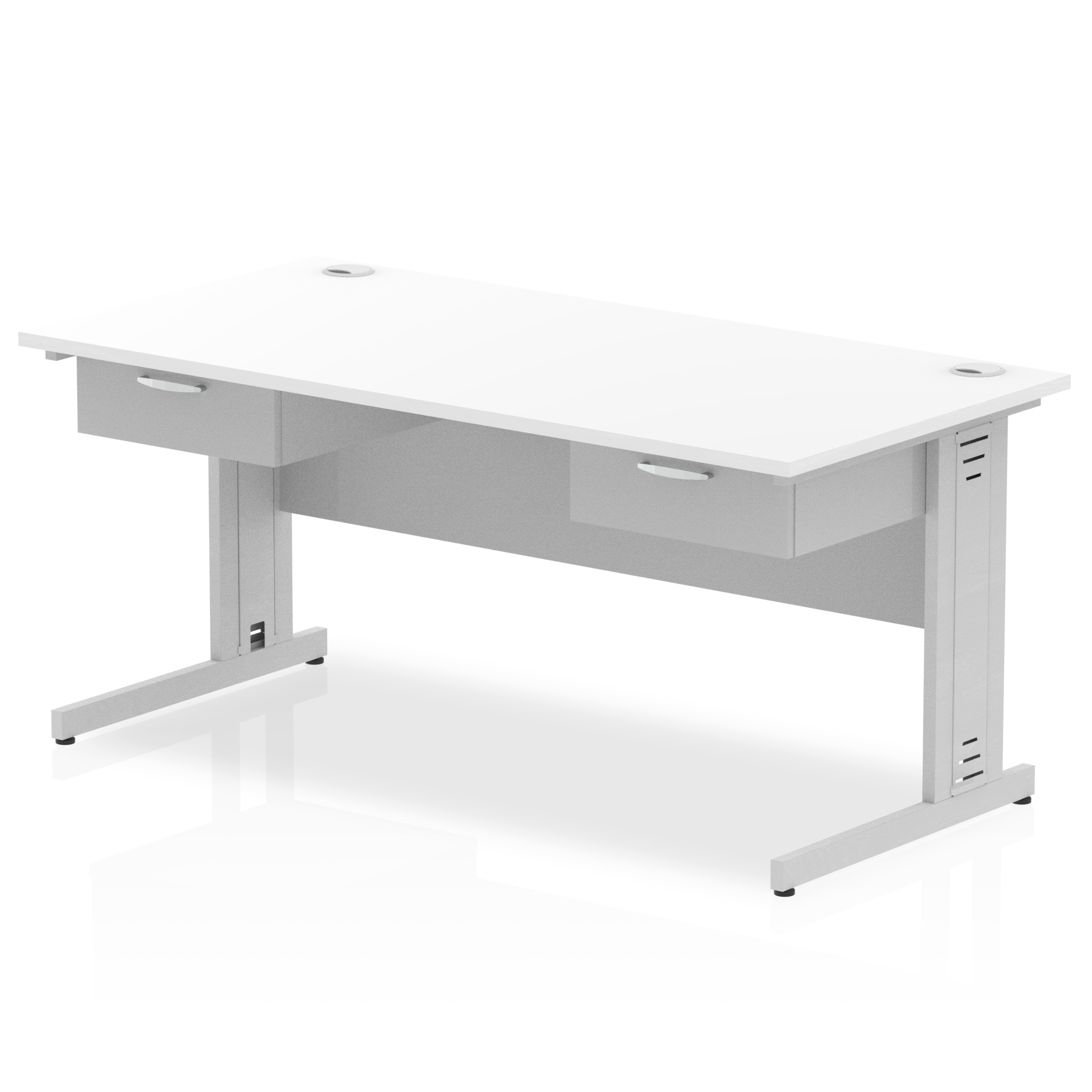 White / Silver Frame