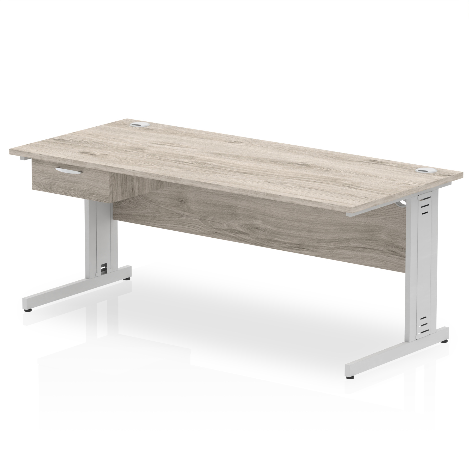 Grey Oak / Silver Frame