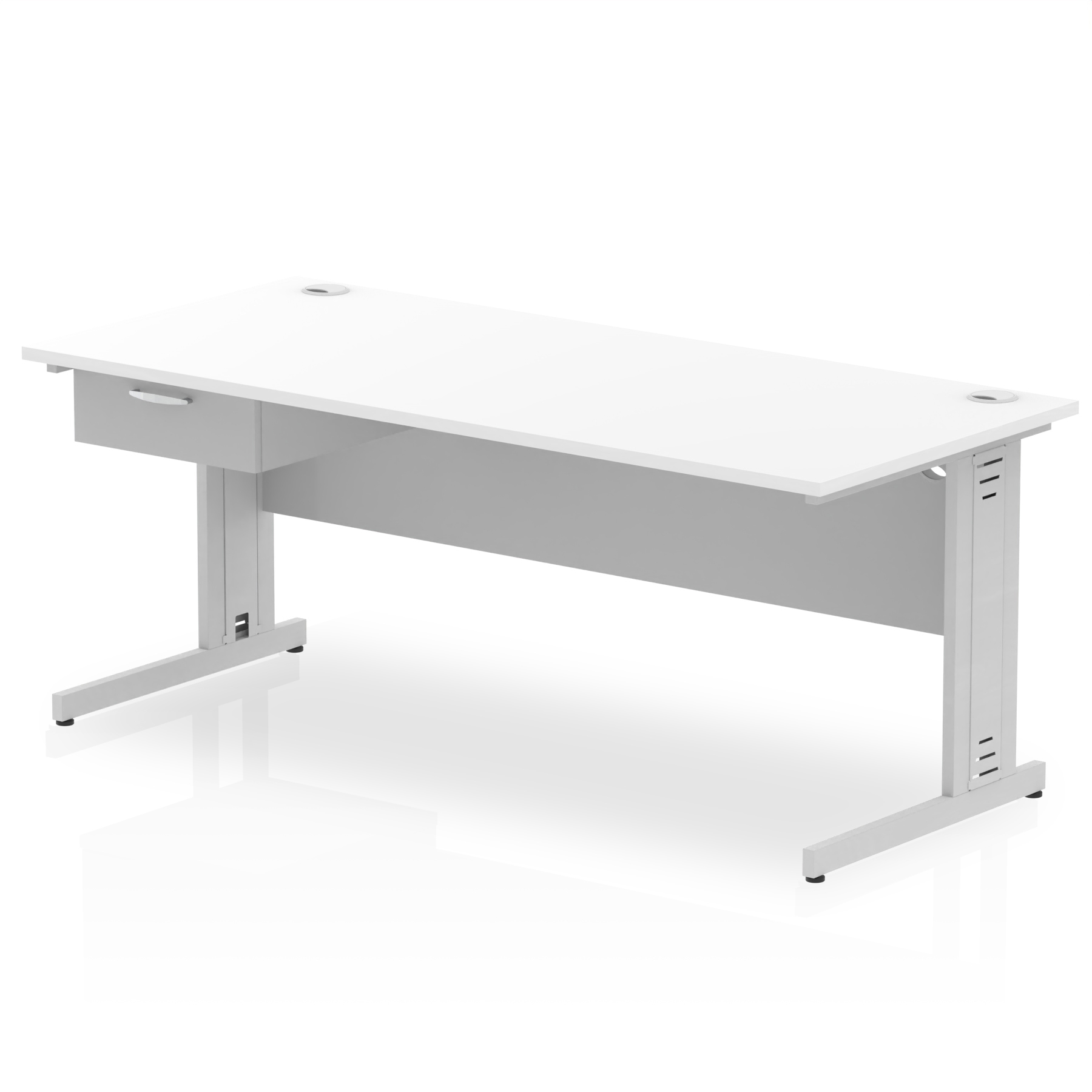 White / Silver Frame