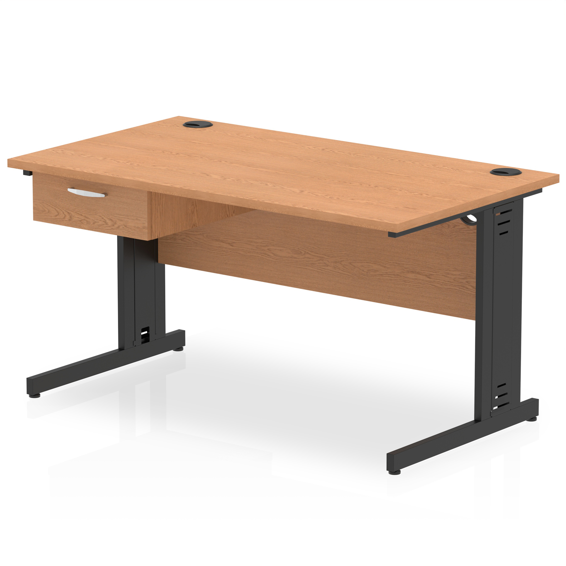 Oak / Black Frame