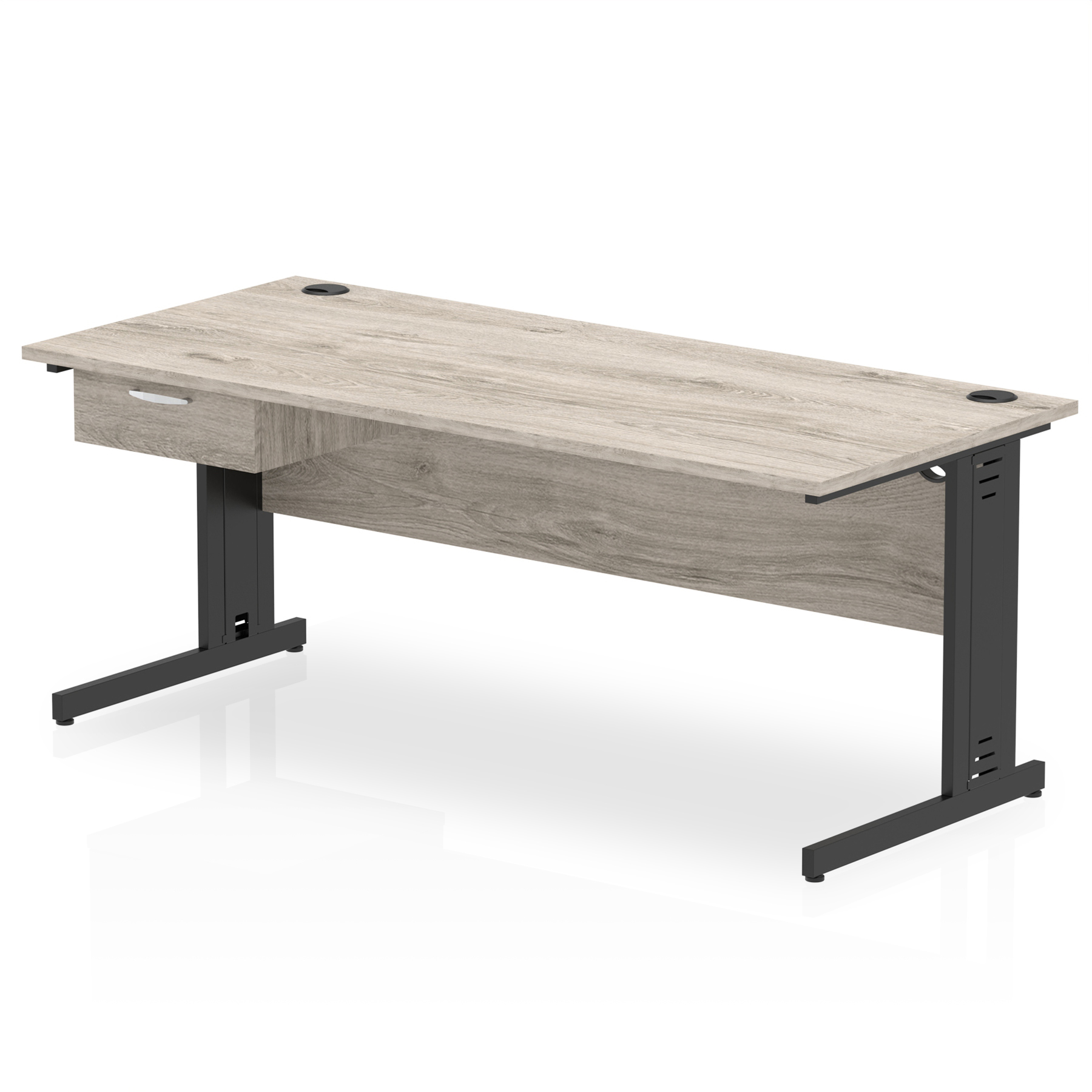 Grey Oak / Black Frame