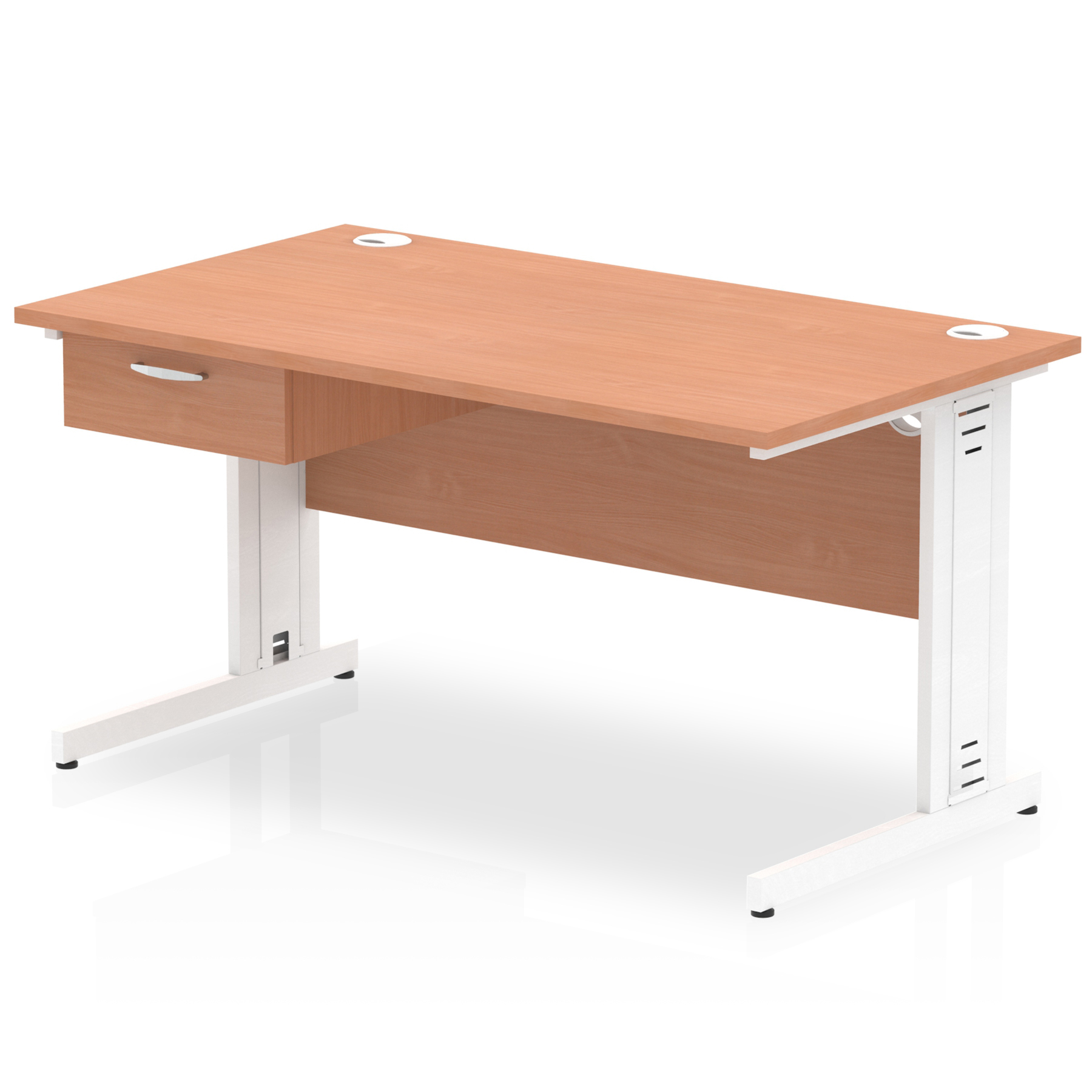 Beech / White Frame