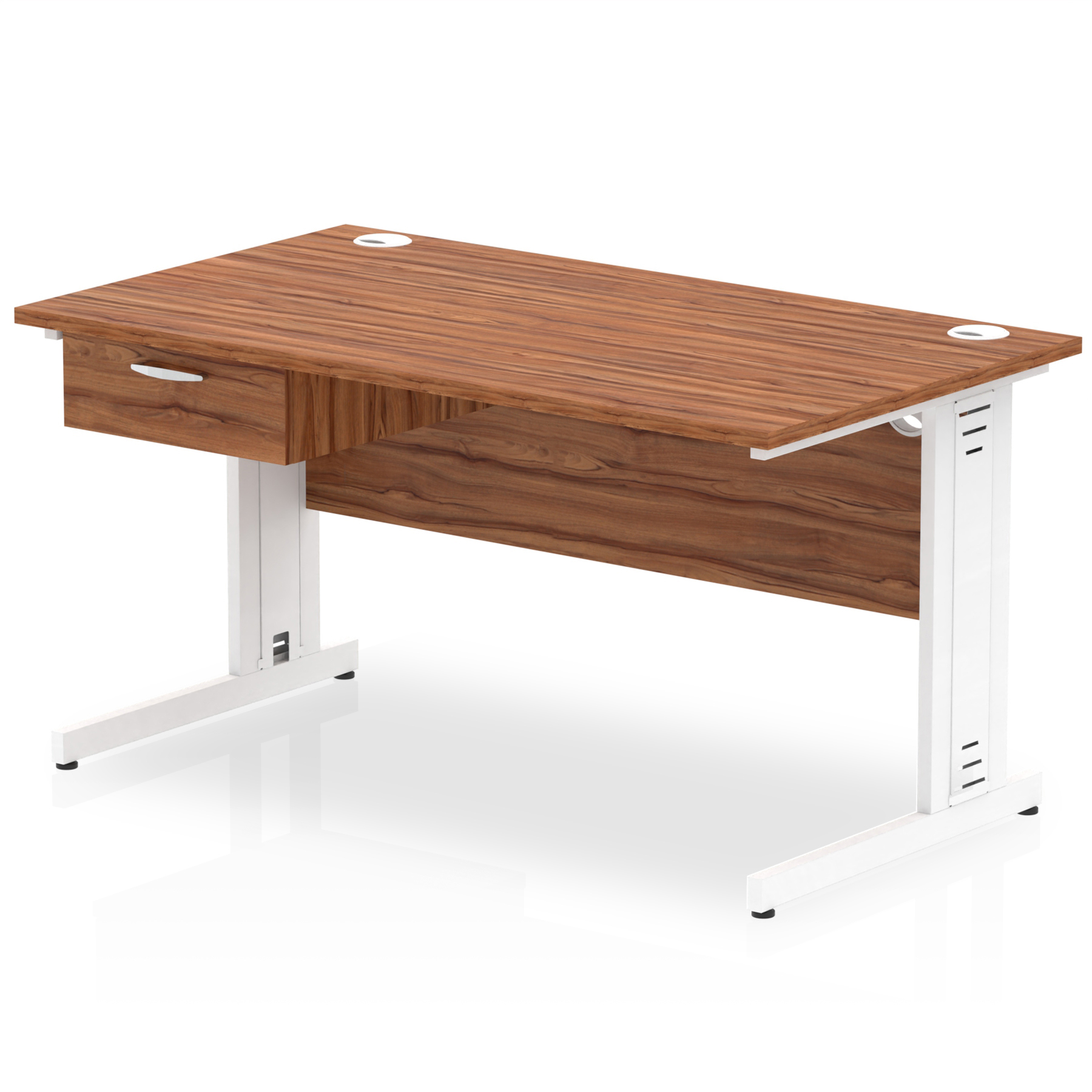Walnut / White Frame