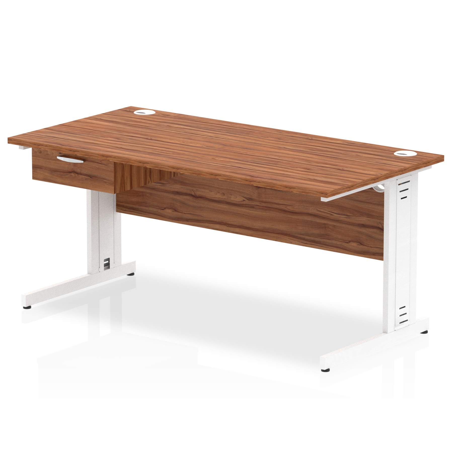Walnut / White Frame
