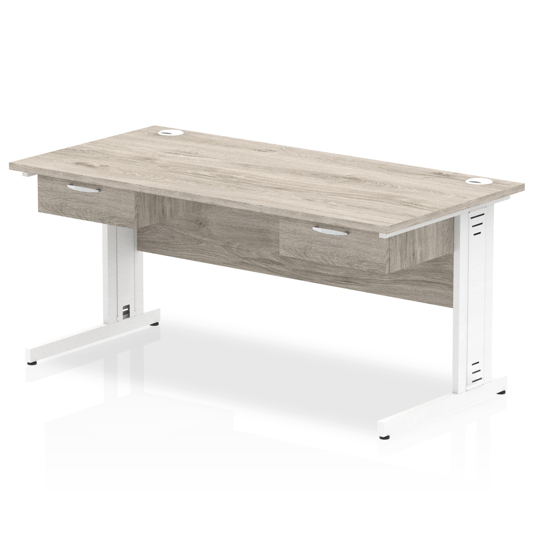 Grey Oak / White Frame