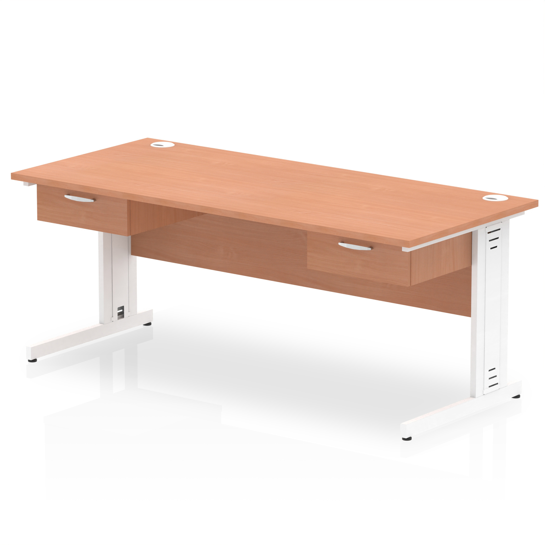 Beech / White Frame