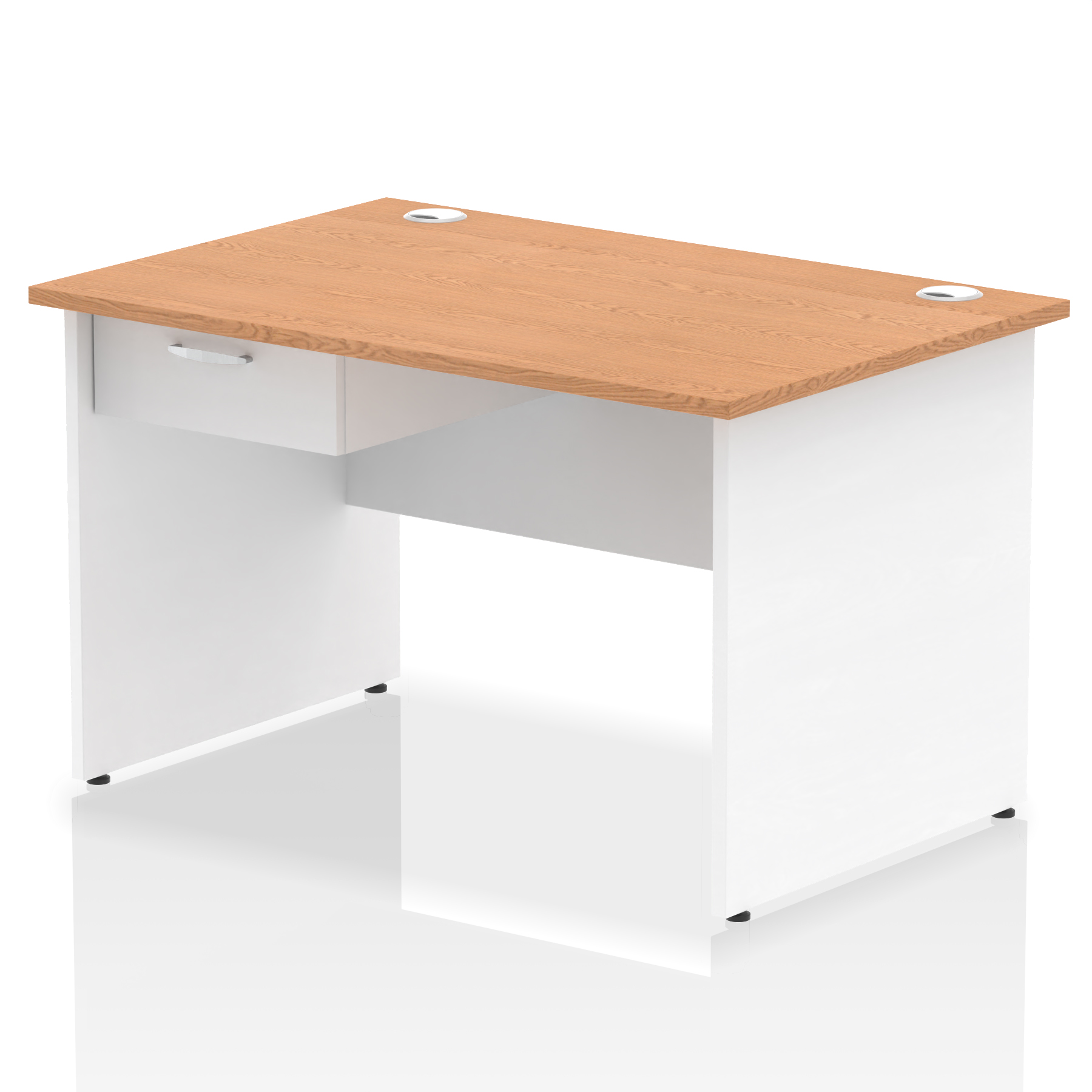 Oak & White / White Panel Frame