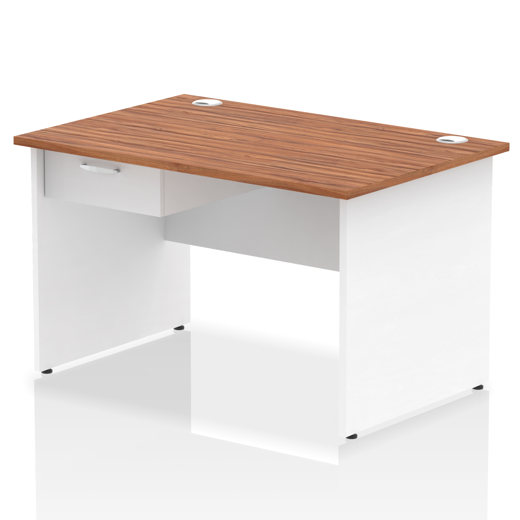 Walnut & White / White Panel Frame