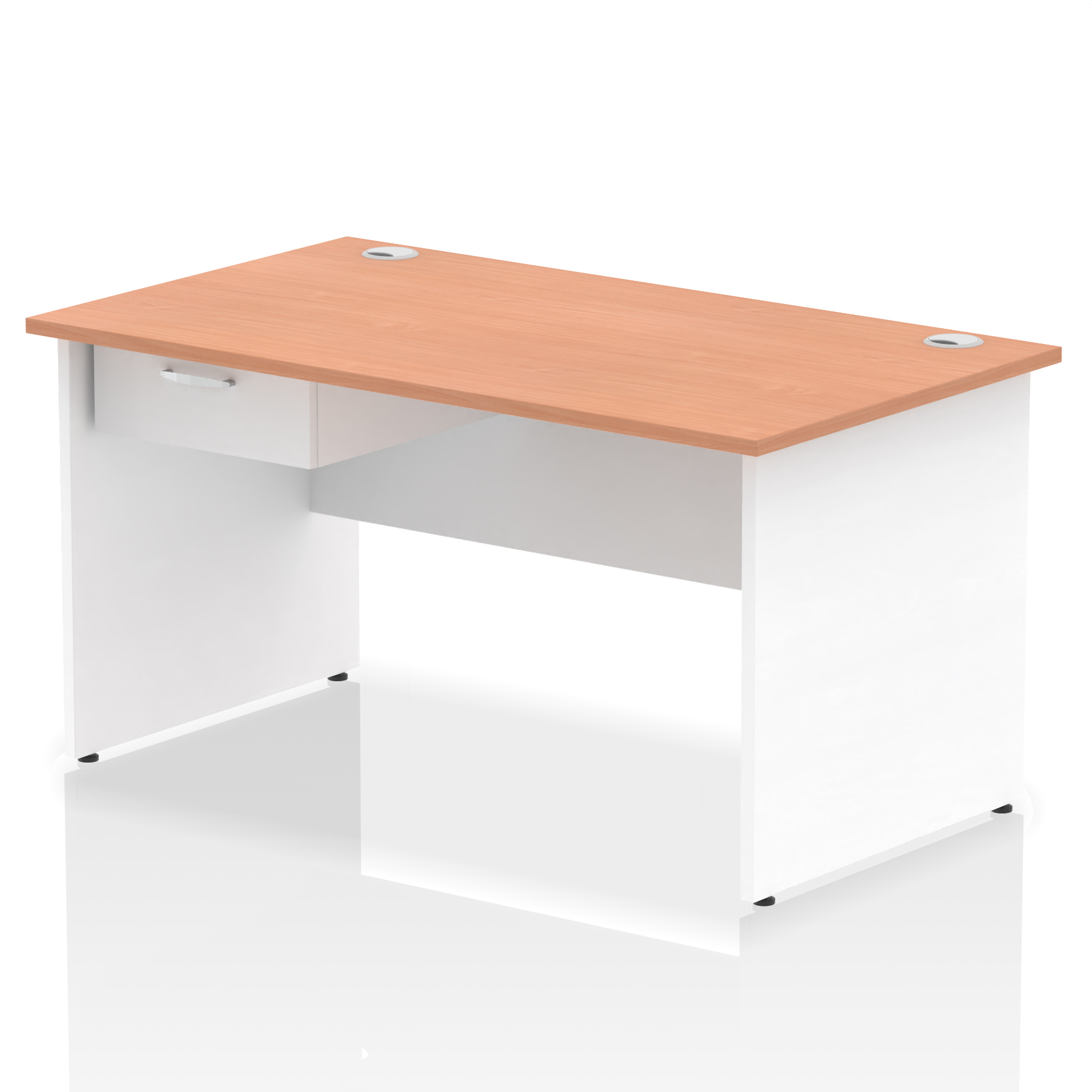 Beech & White / White Panel Frame