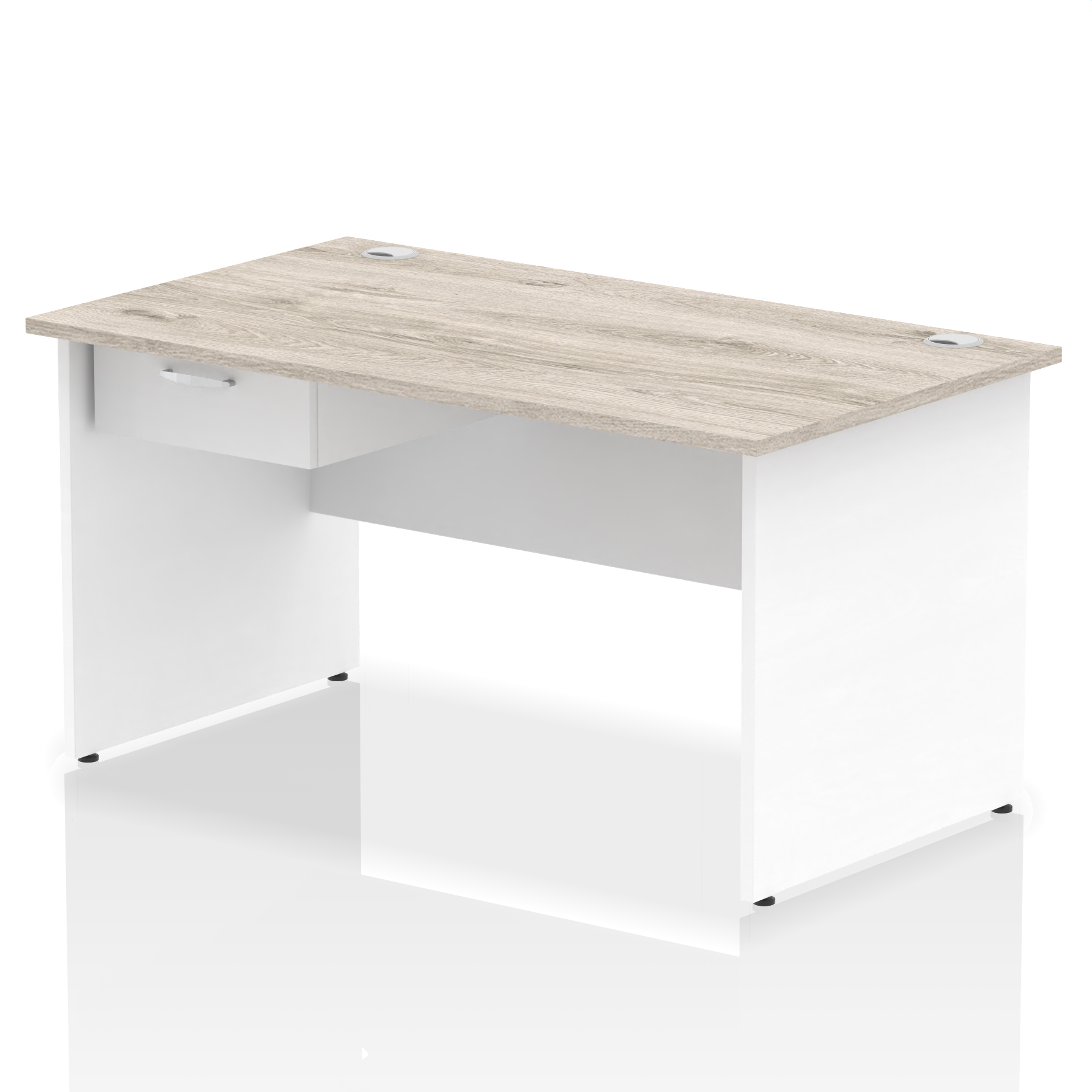 Grey Oak & White / White Panel Frame