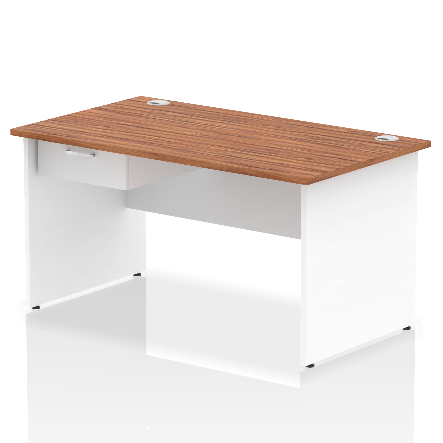Walnut & White / White Panel Frame