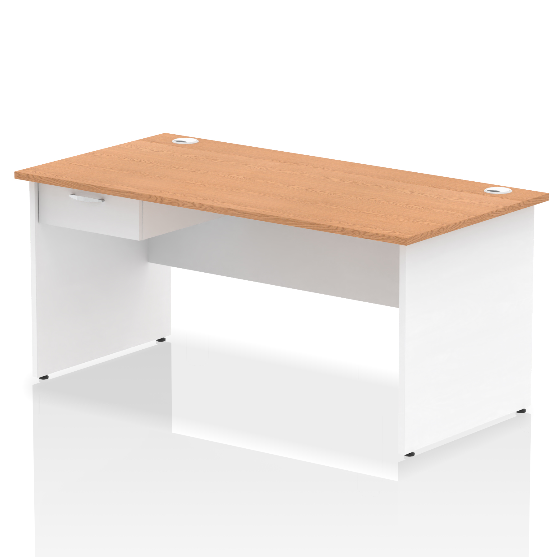 Oak & White / White Panel Frame