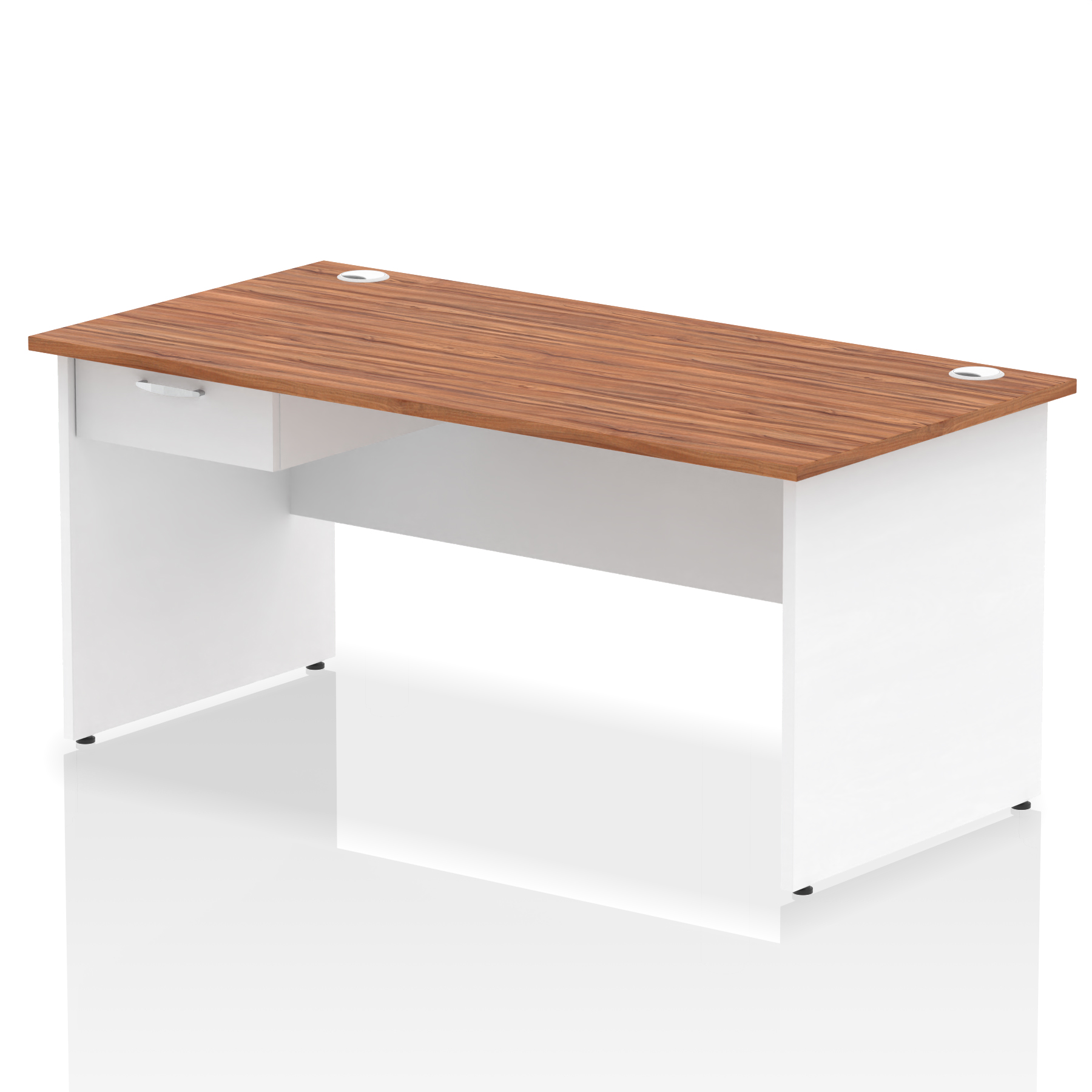 Walnut & White / White Panel Frame