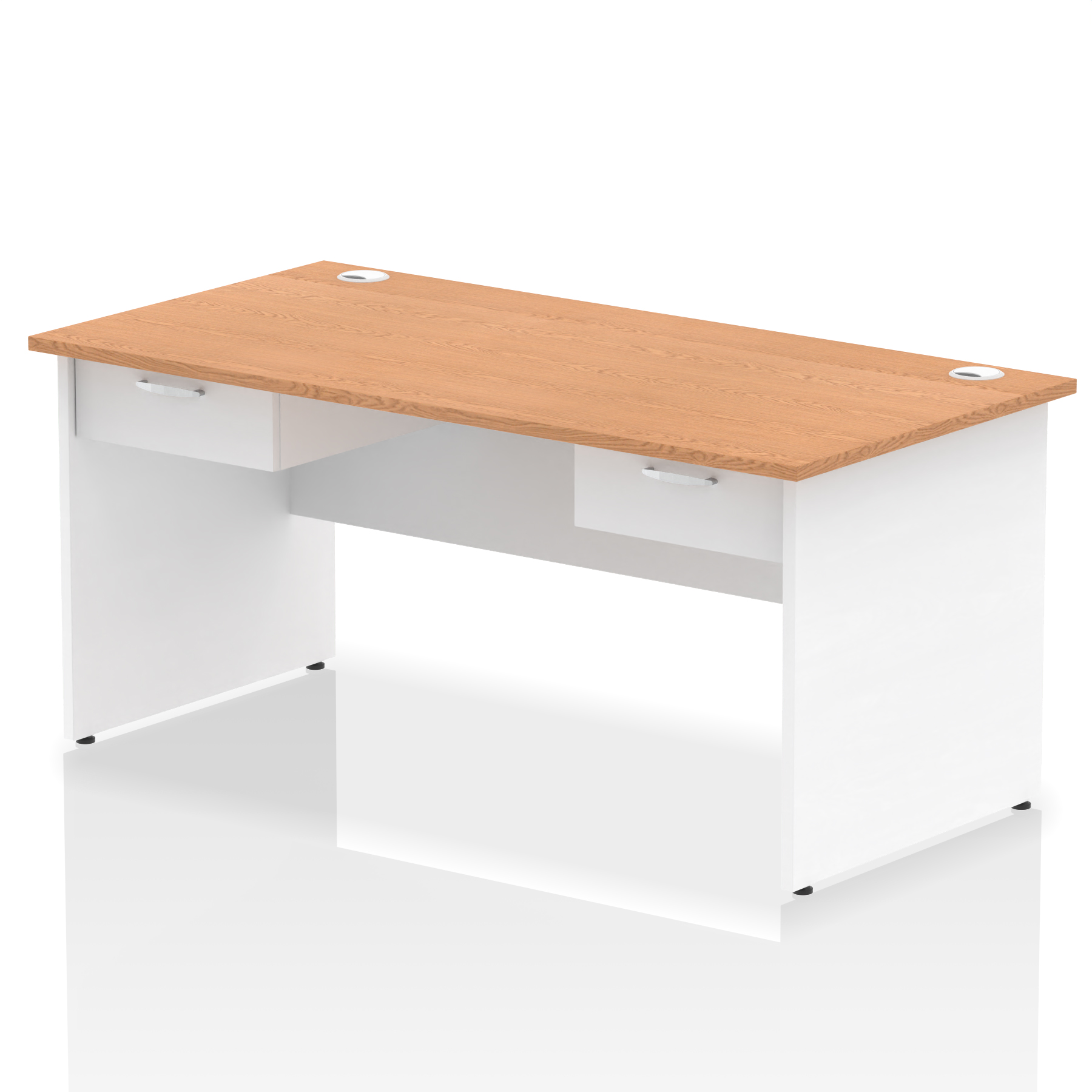 Oak & White / White Panel Frame