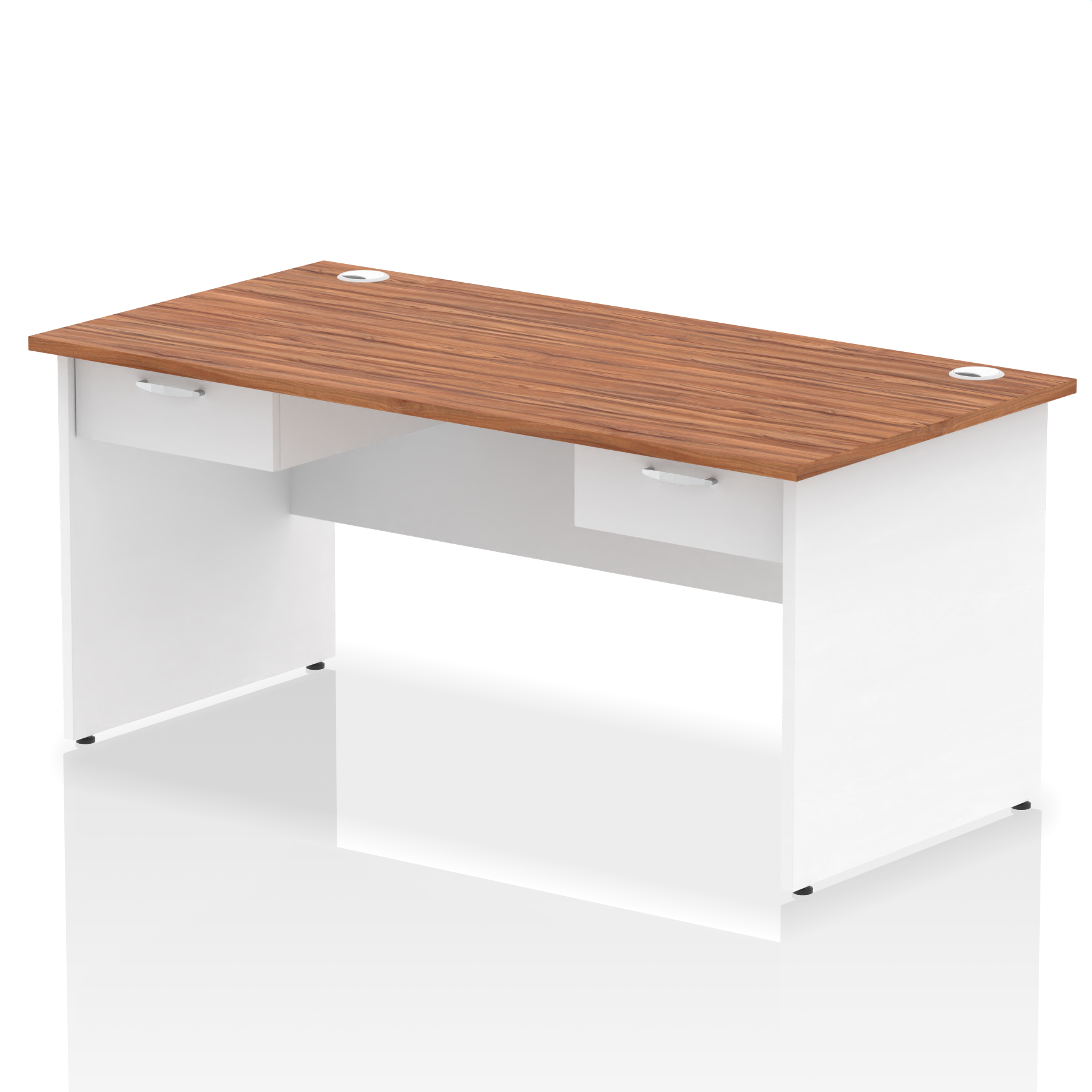 Walnut & White / White Panel Frame