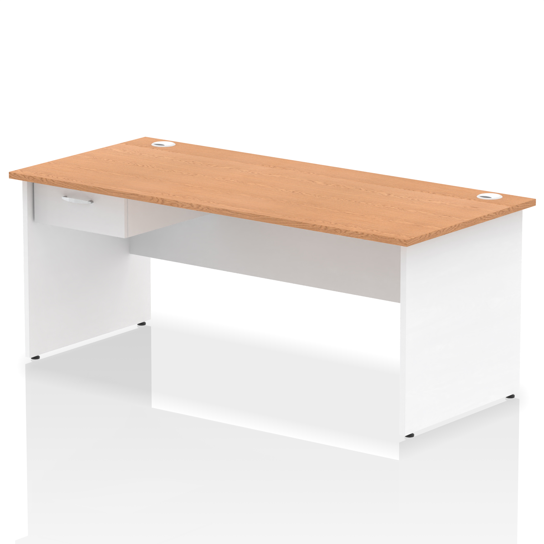 Oak & White / White Panel Frame