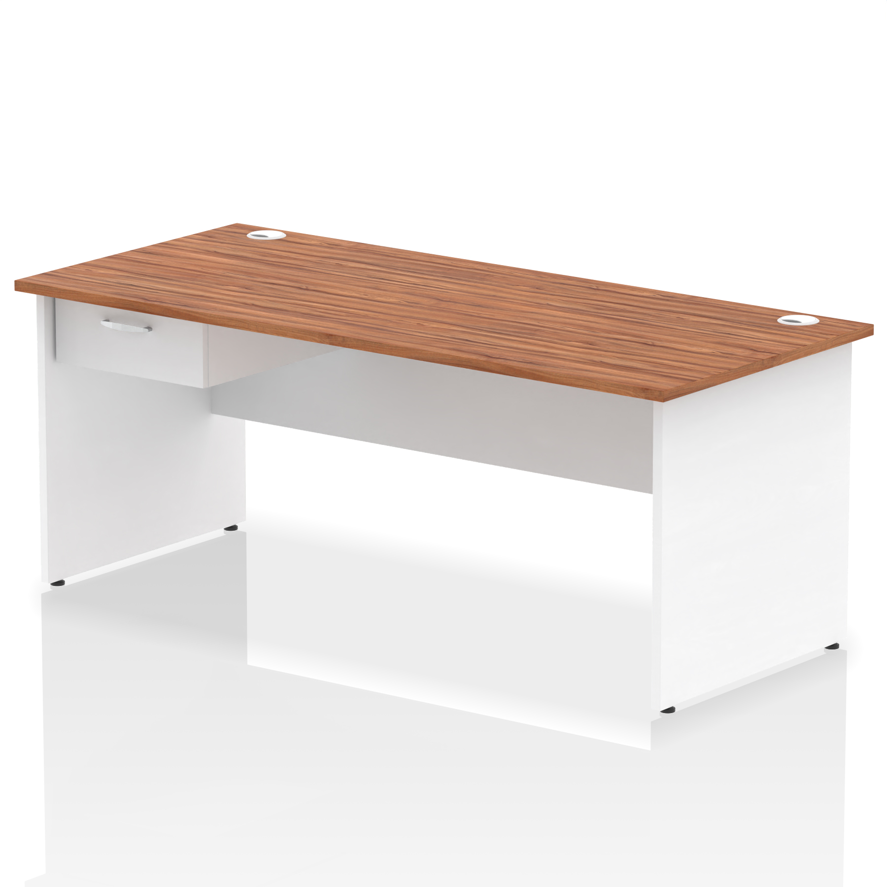 Walnut & White / White Panel Frame