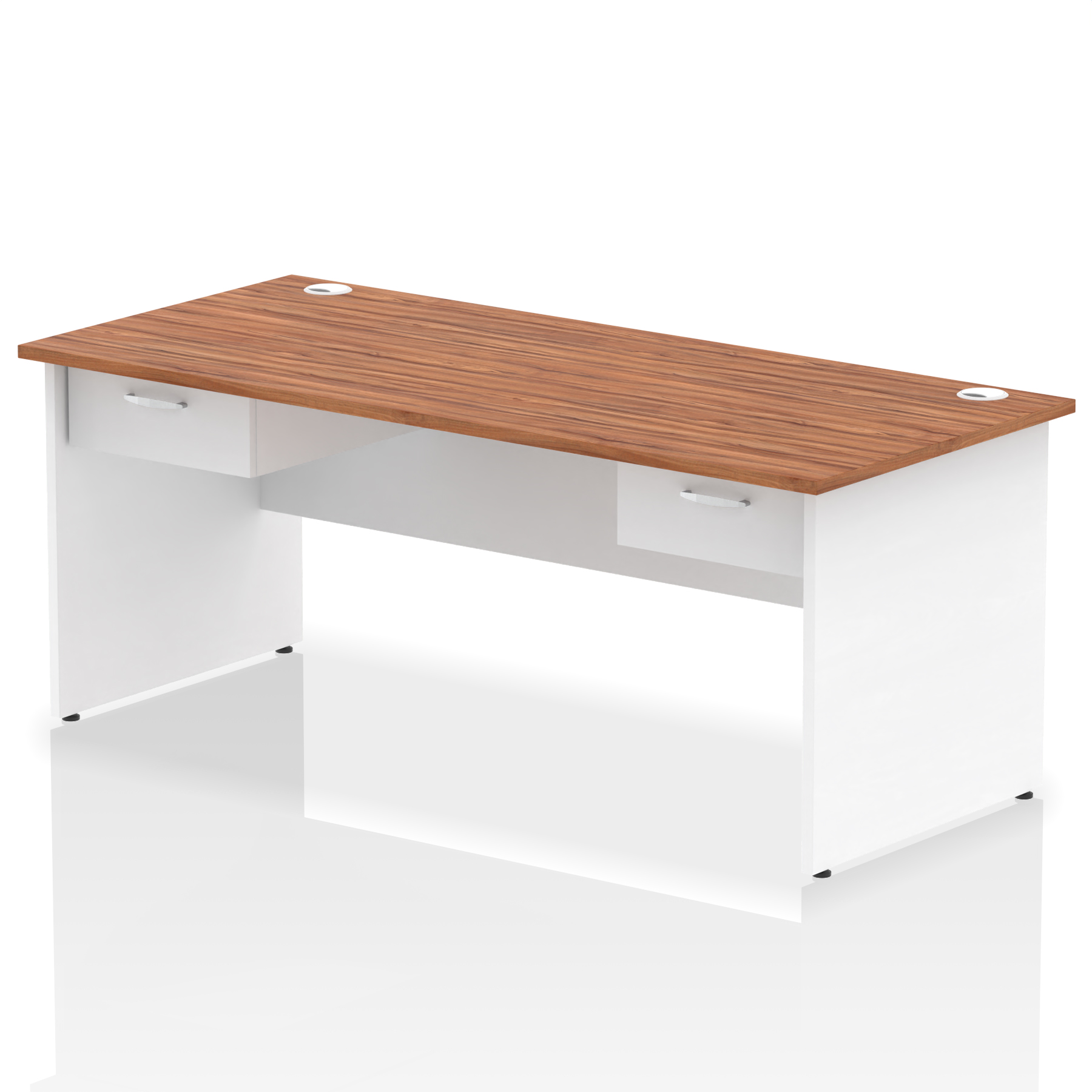 Walnut & White / White Panel Frame