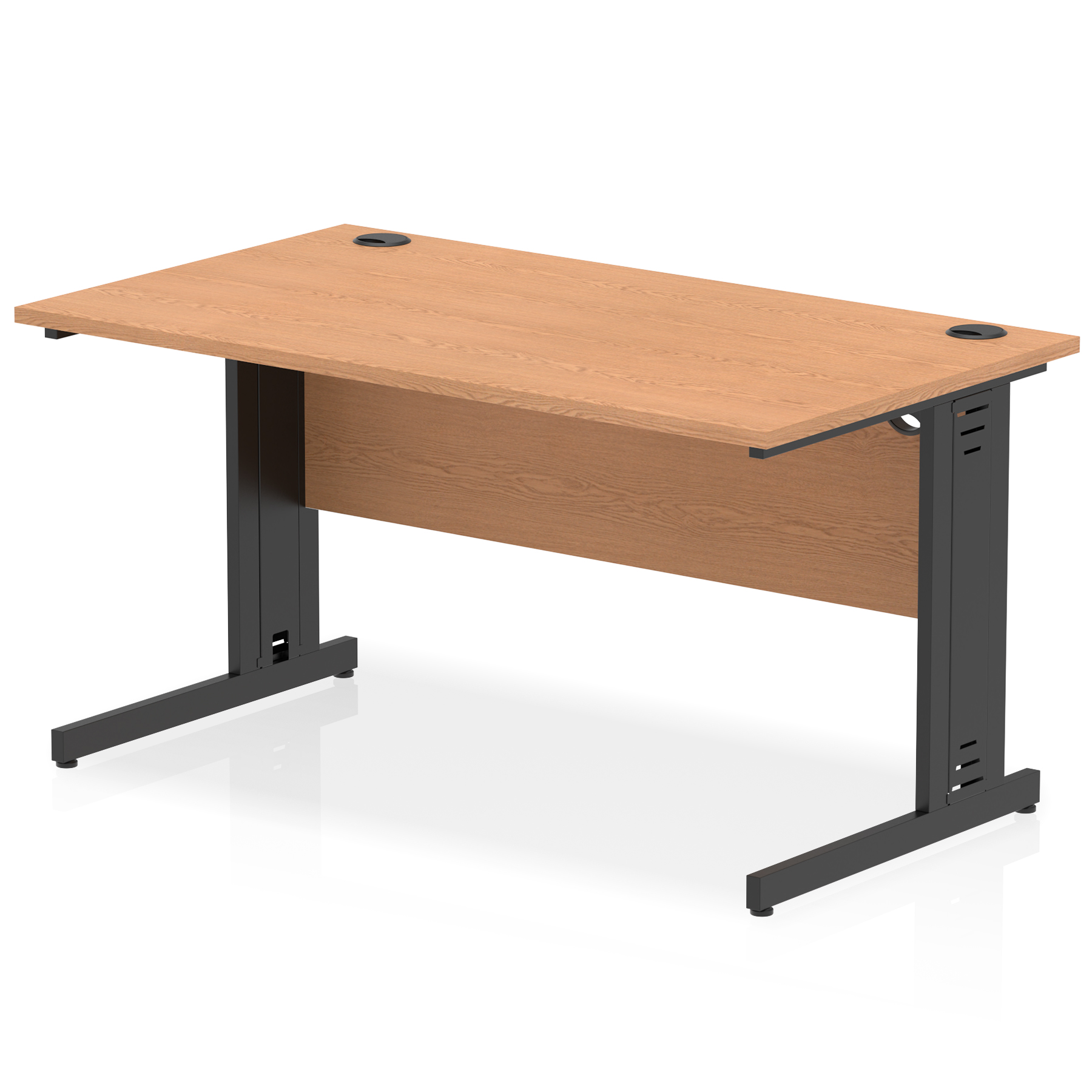 Oak / Black Frame