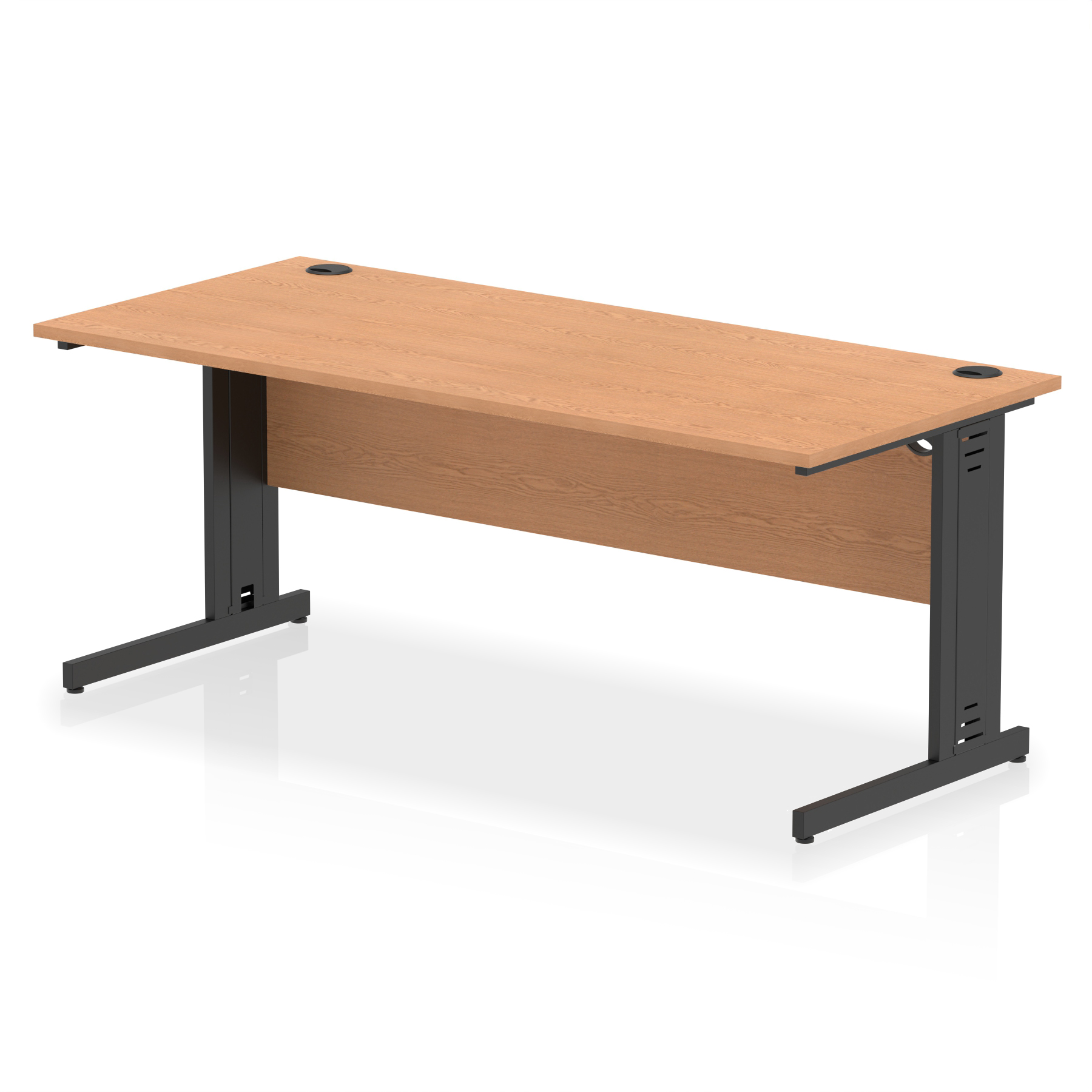 Oak / Black Frame