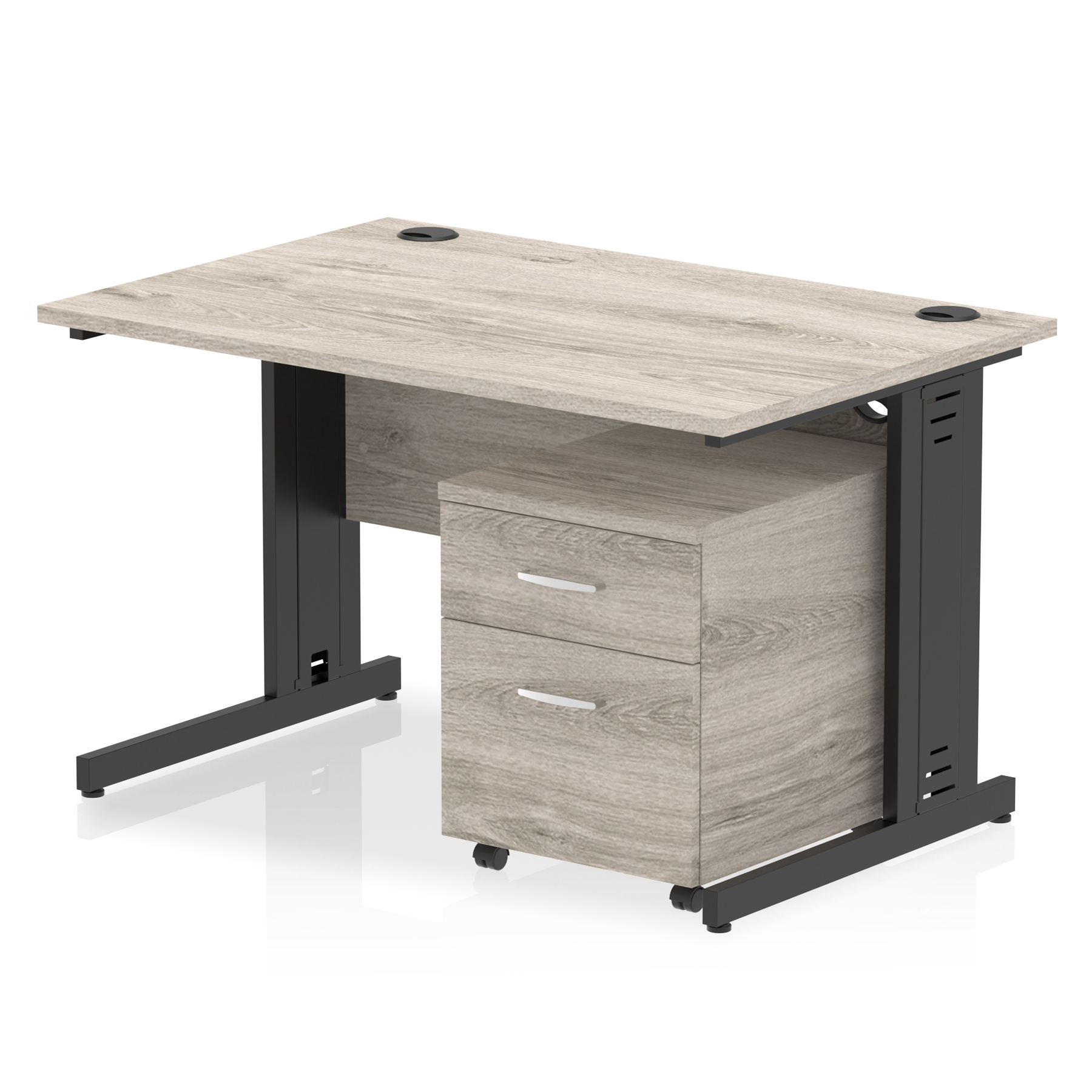 Grey Oak / Black Frame