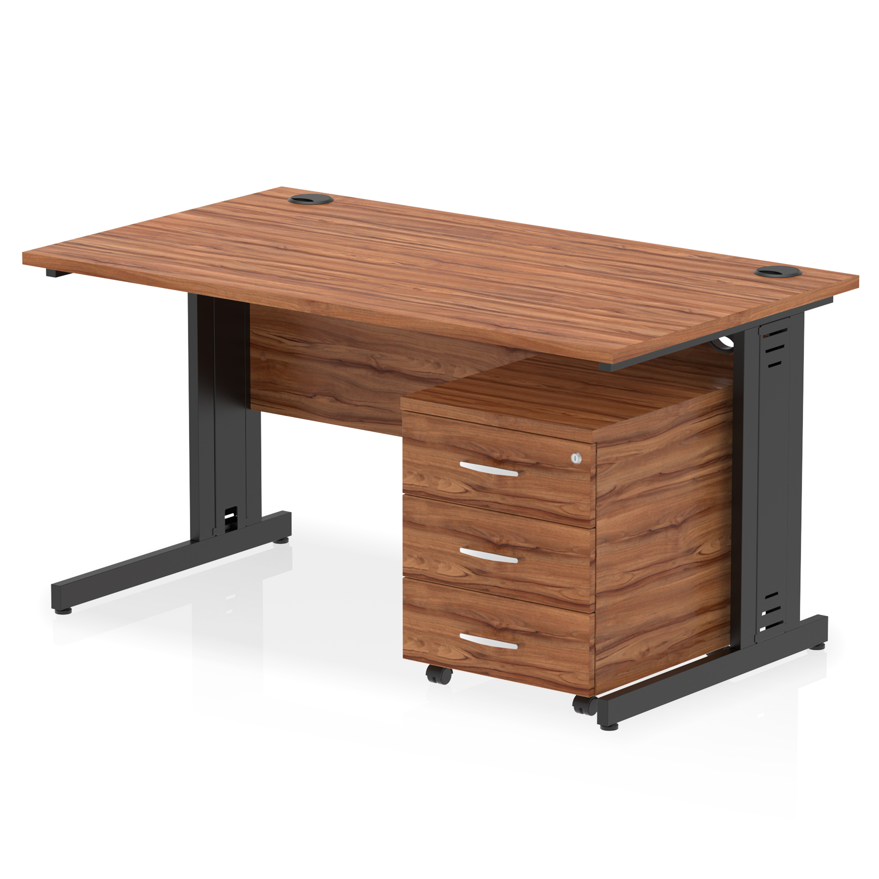 Walnut / Black Frame