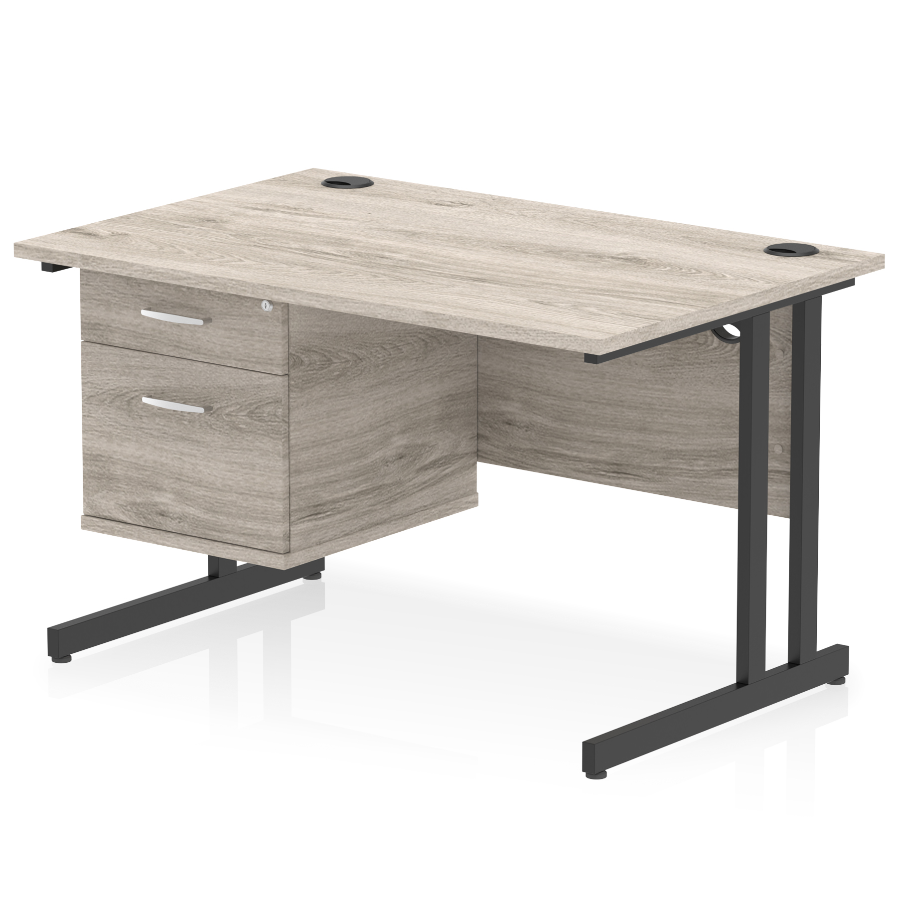 Grey Oak / Black Frame