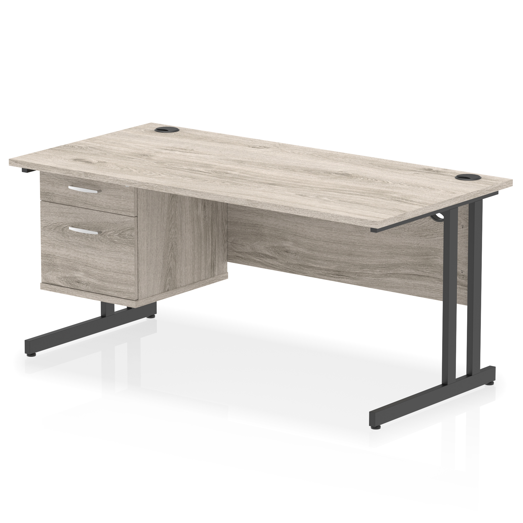 Grey Oak / Black Frame