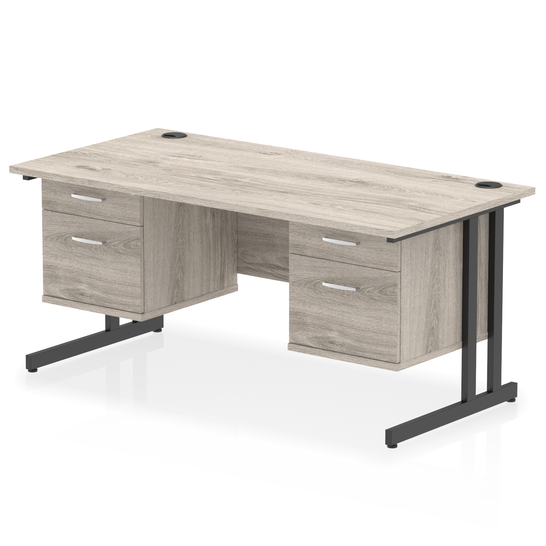 Grey Oak / Black Frame