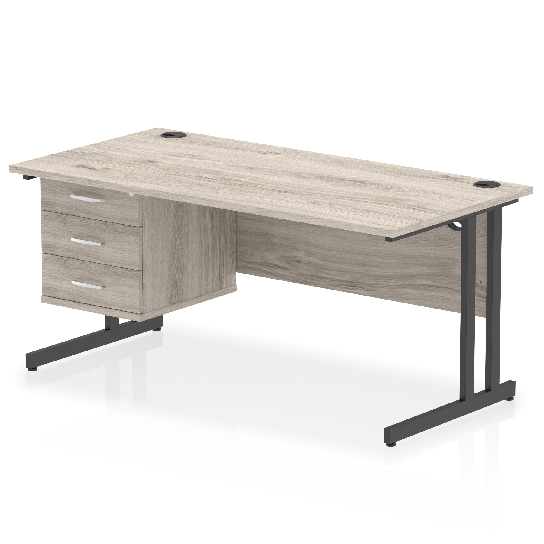 Grey Oak / Black Frame