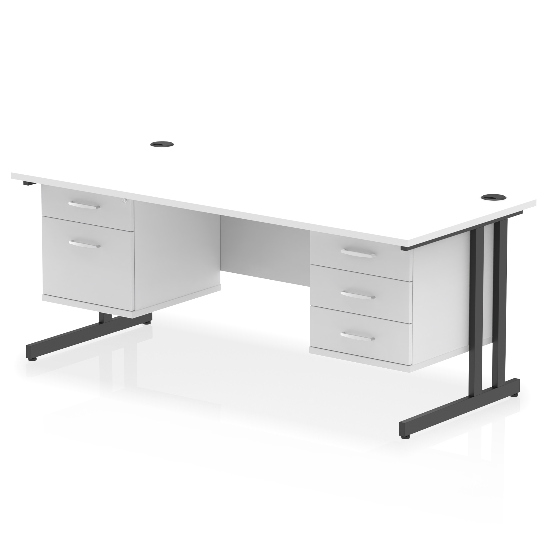 White / Black Frame