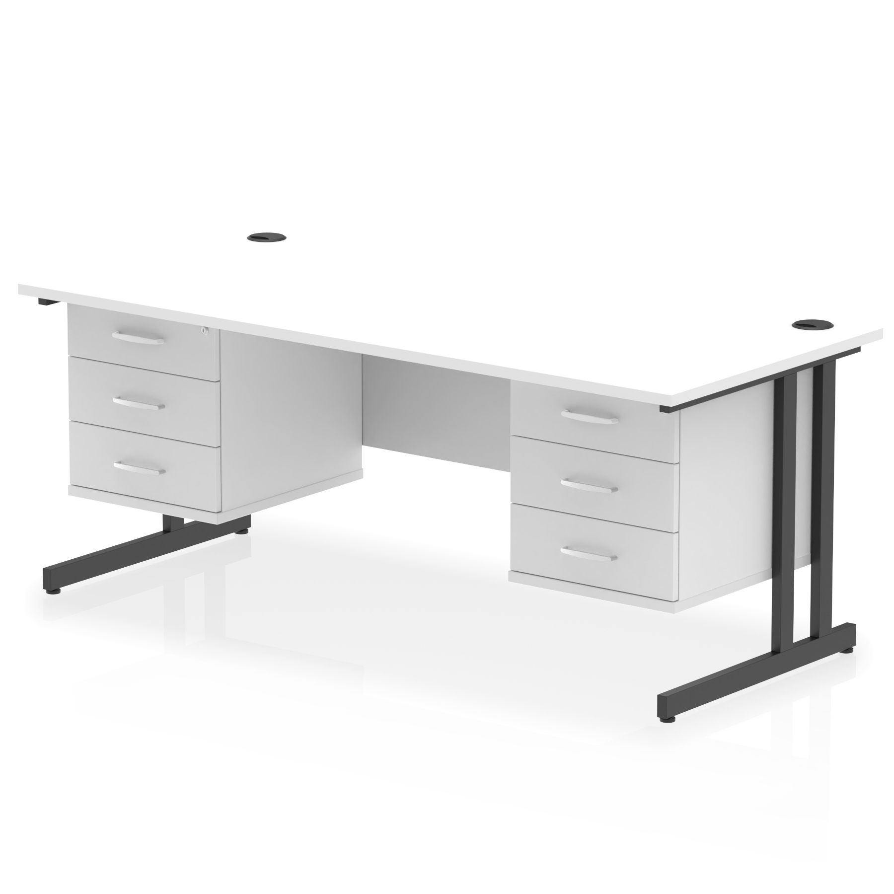 White / Black Frame