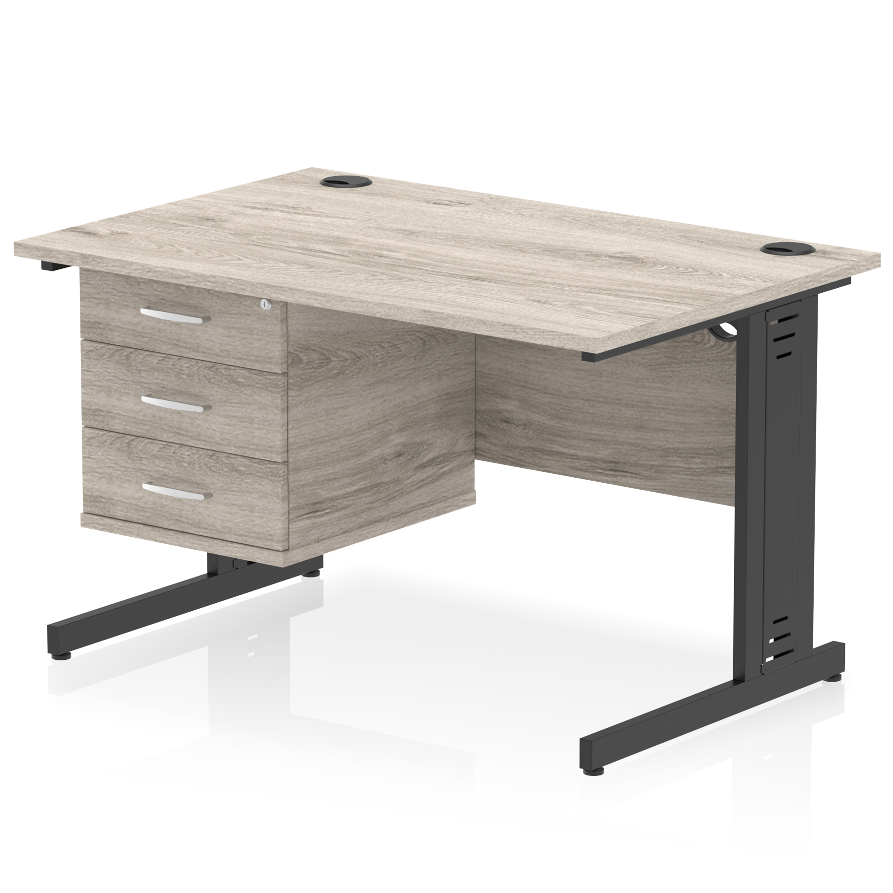 Grey Oak / Black Frame