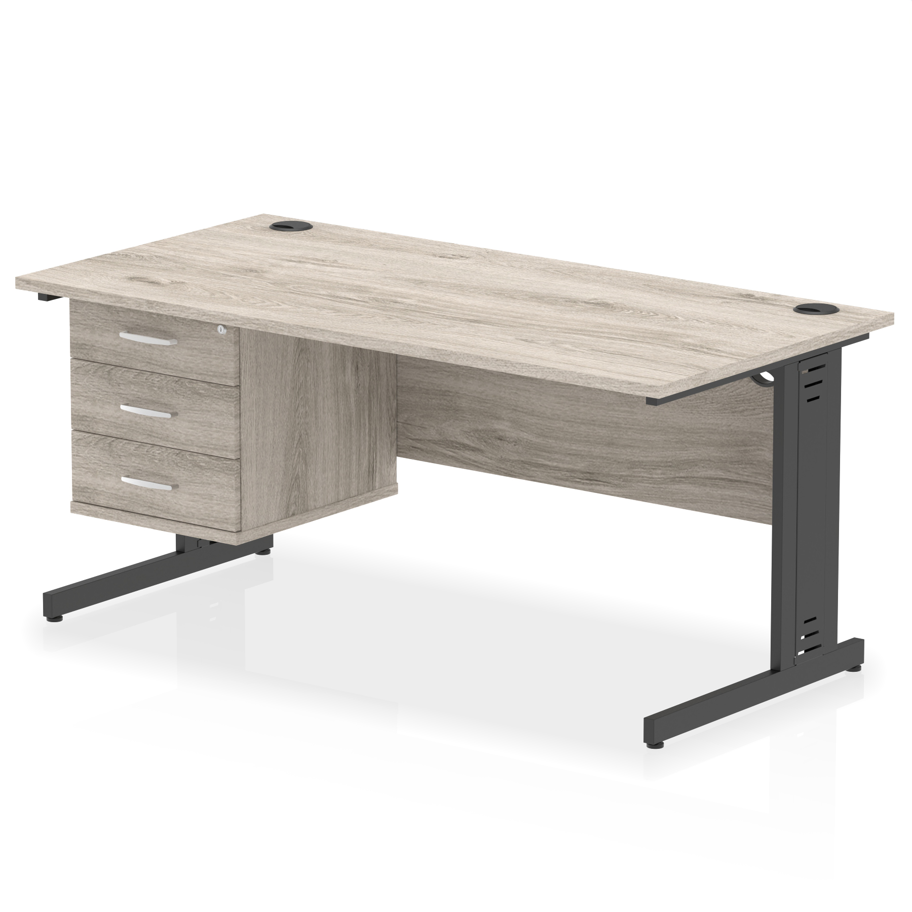 Grey Oak / Black Frame