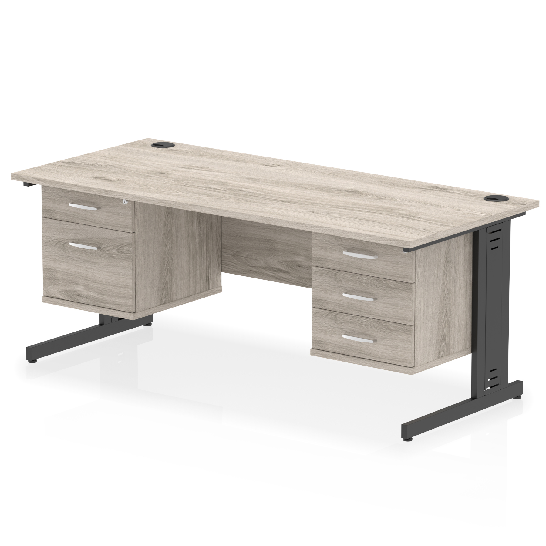 Grey Oak / Black Frame