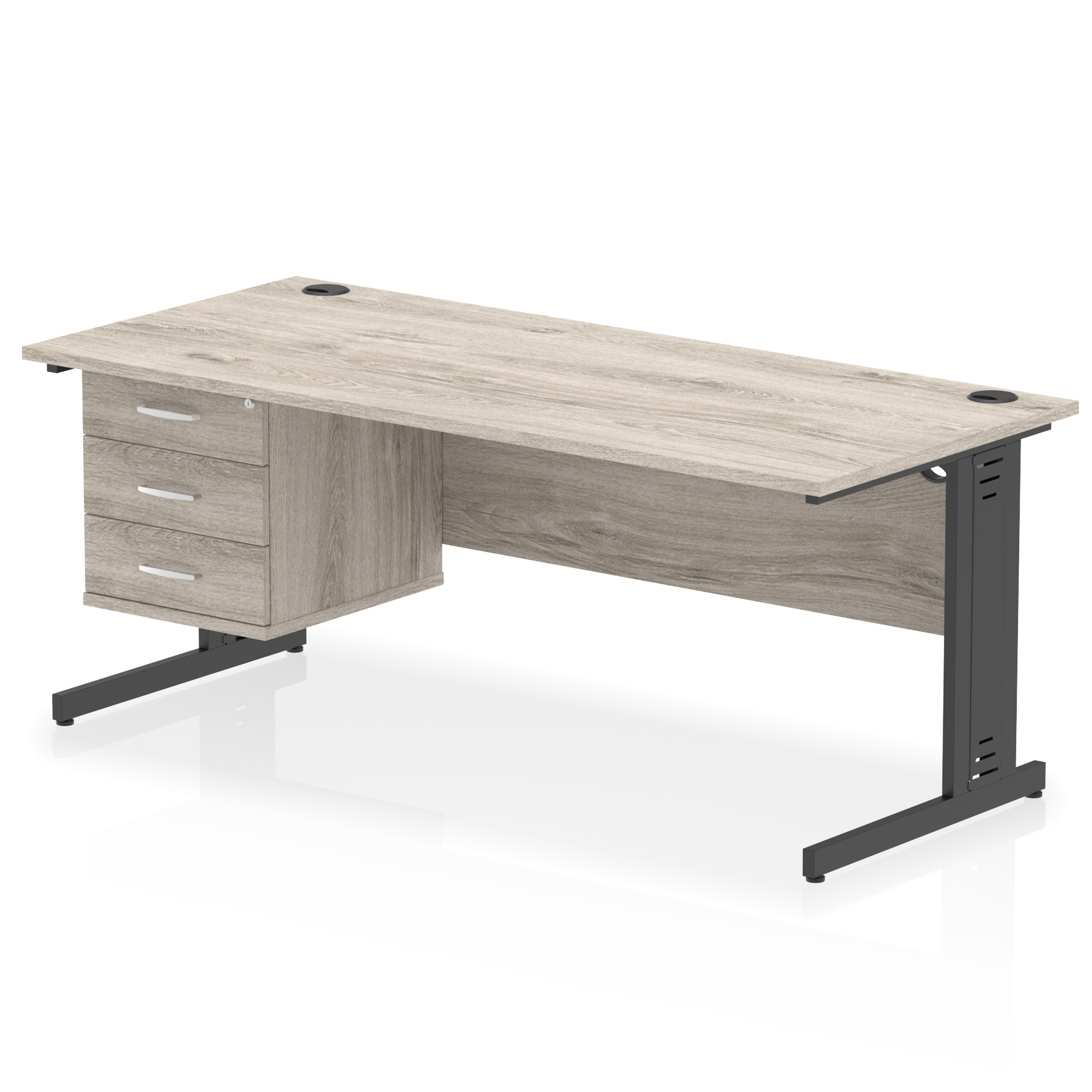 Grey Oak / Black Frame