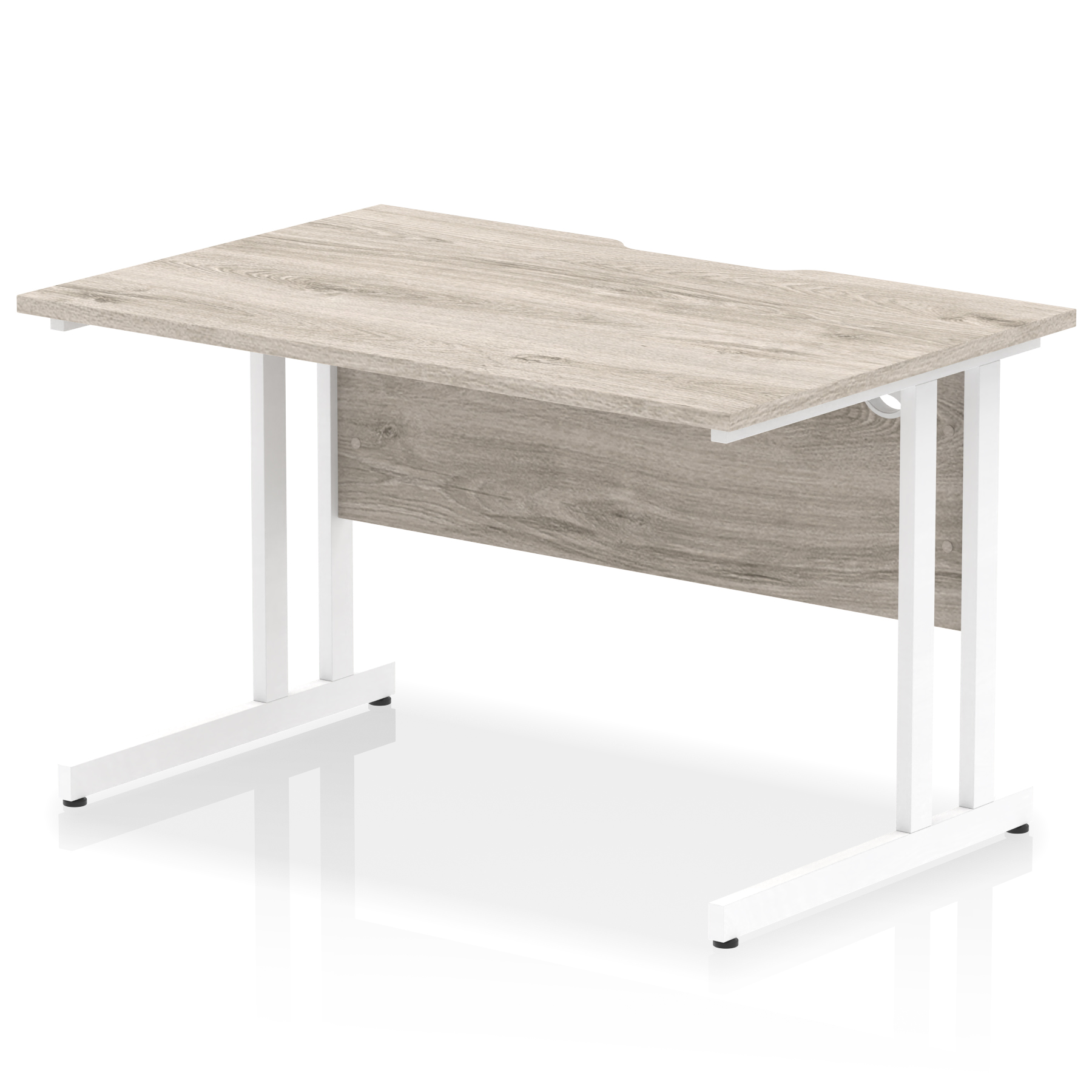 Grey Oak / White Frame