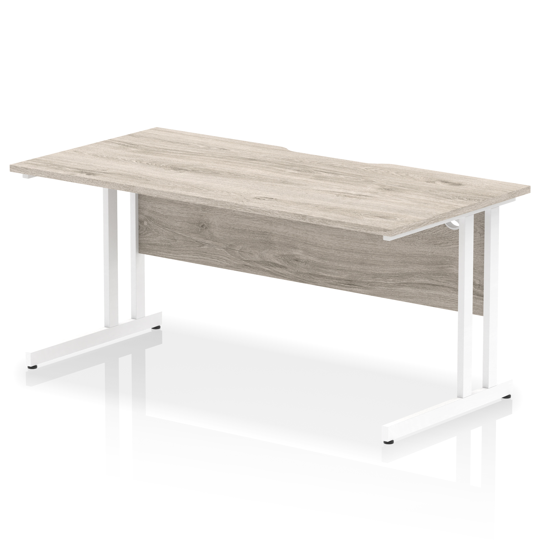 Grey Oak / White Frame