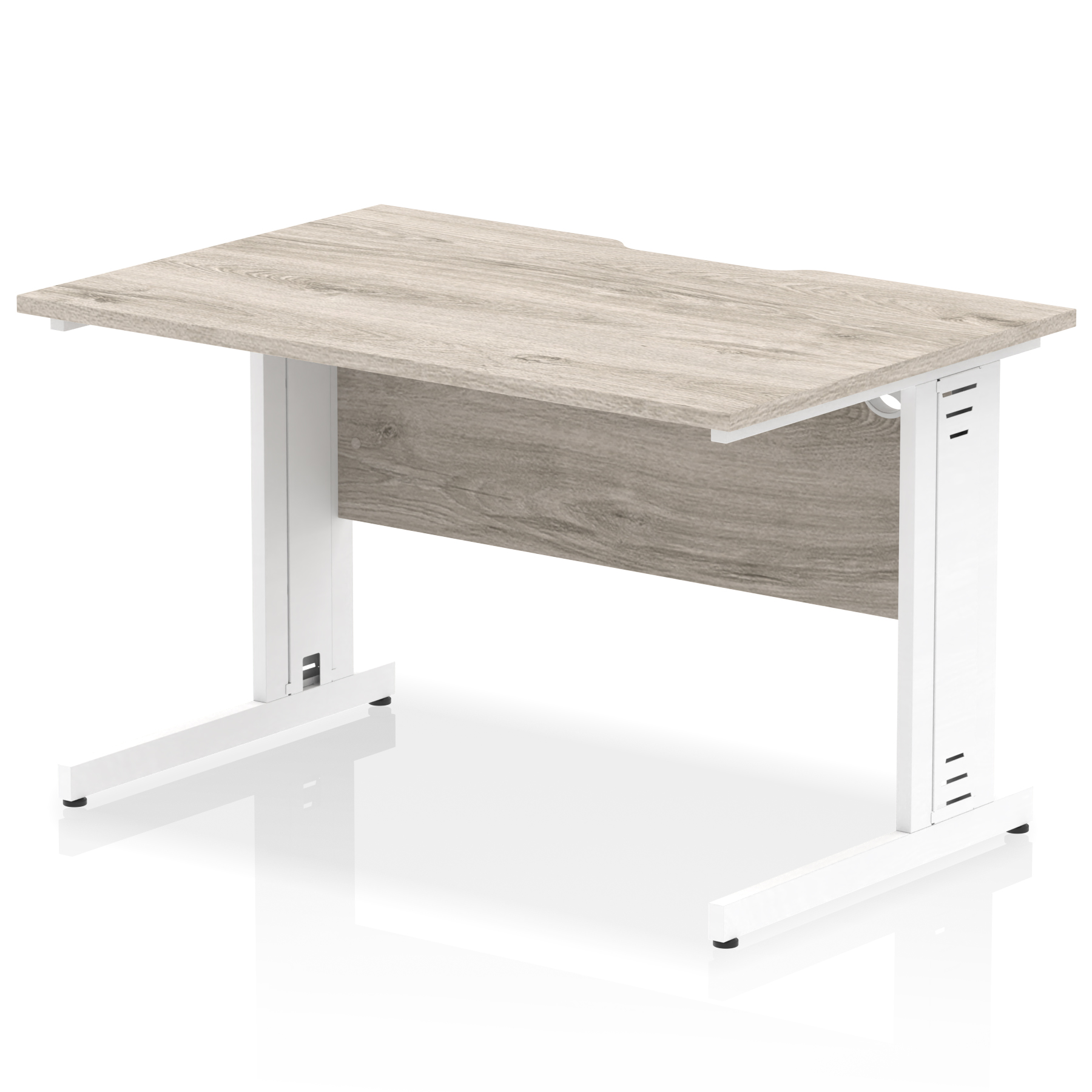 Grey Oak / White Frame
