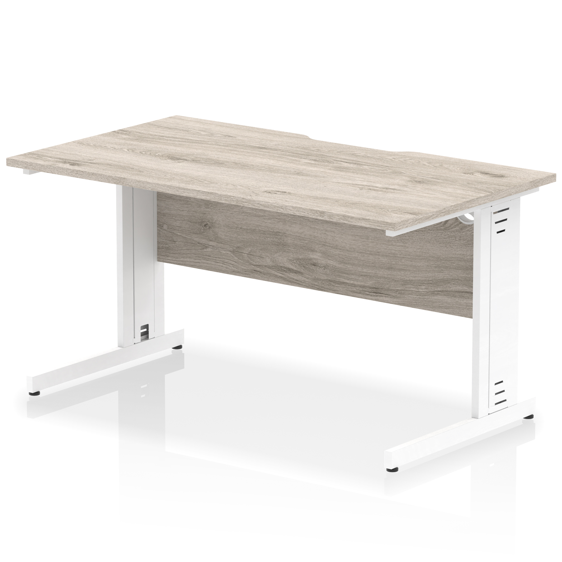 Grey Oak / White Frame