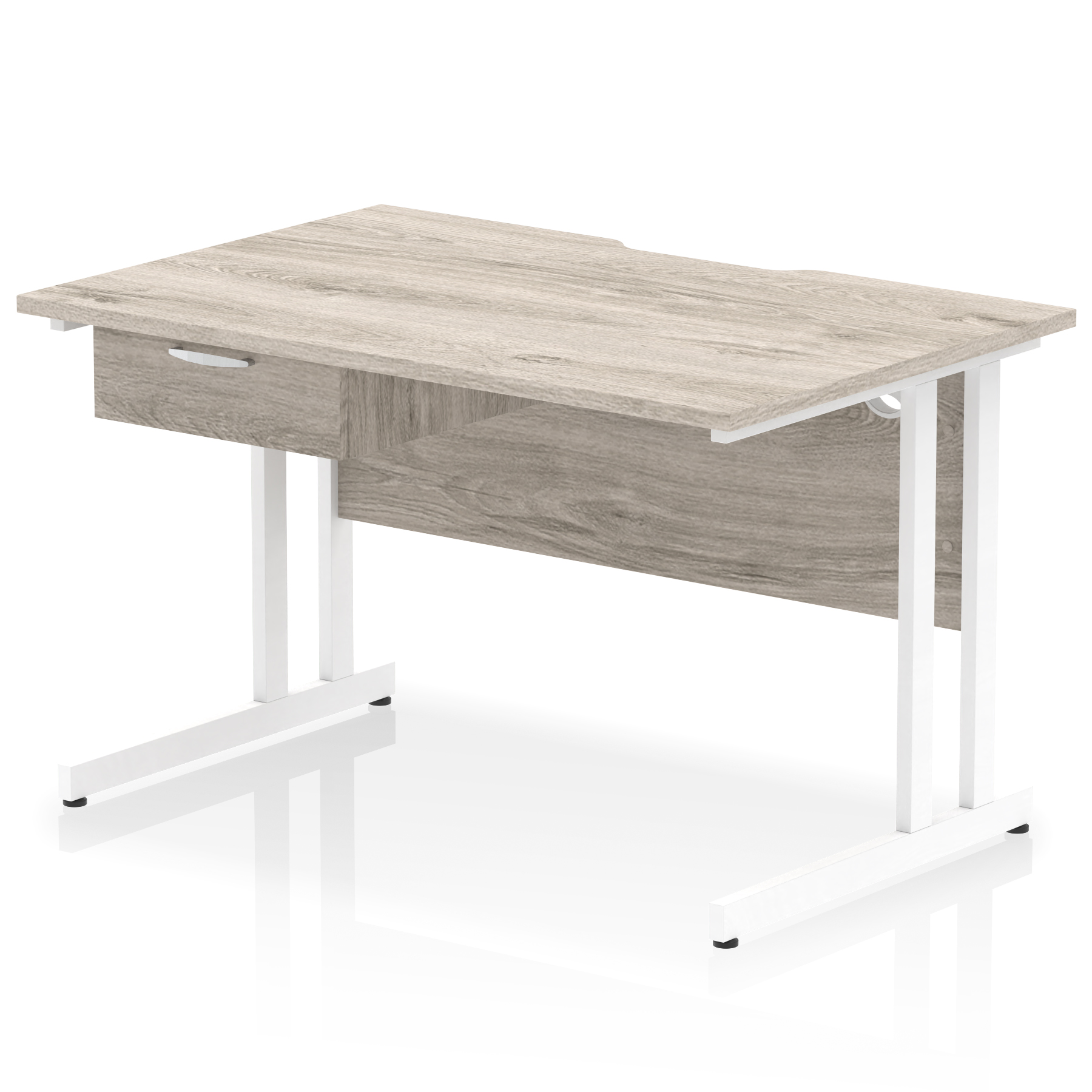 Grey Oak / White Frame
