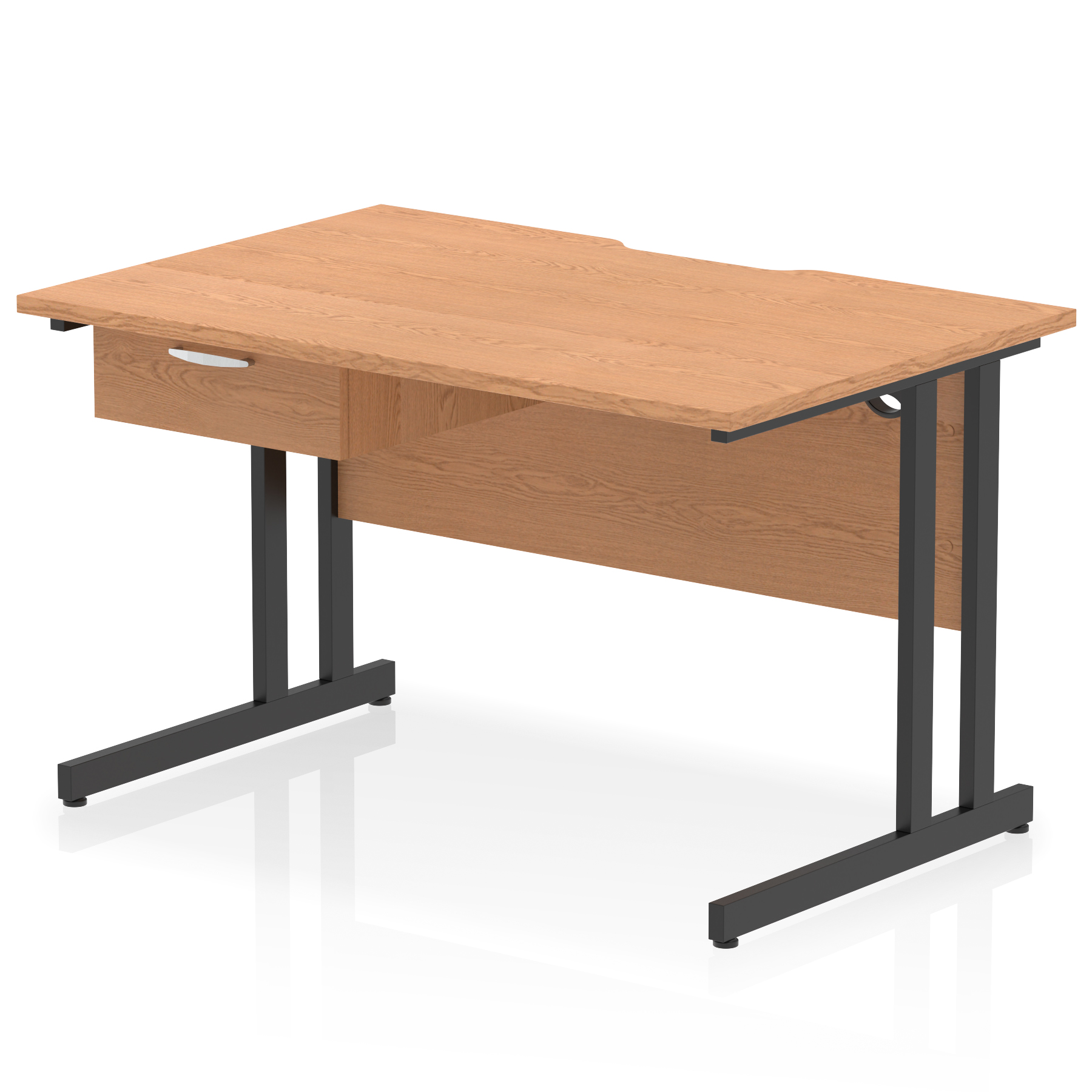 Oak / Black Frame