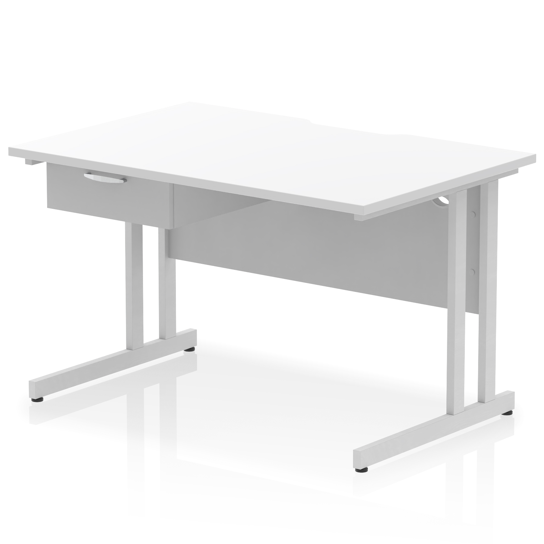 White / Silver Frame
