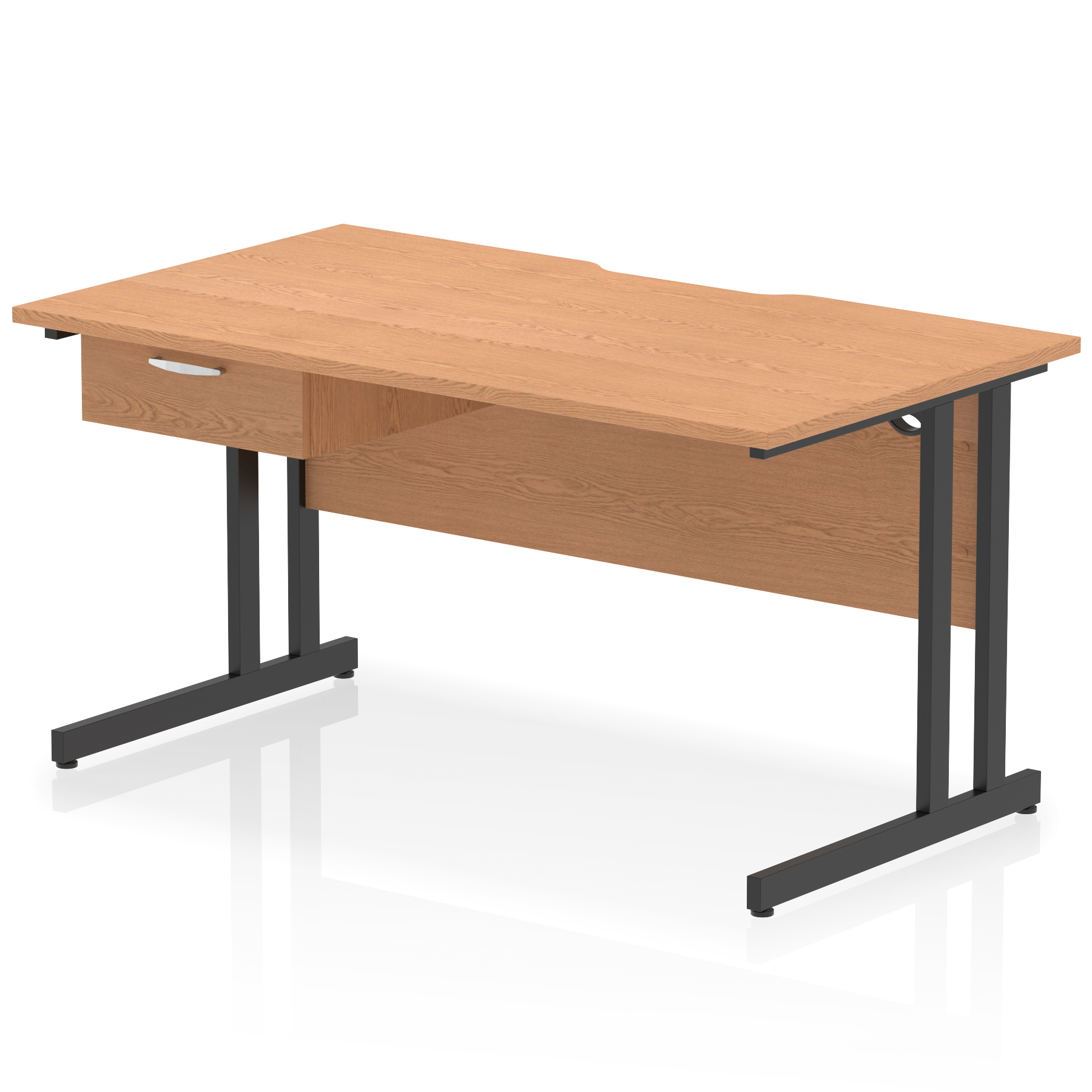 Oak / Black Frame