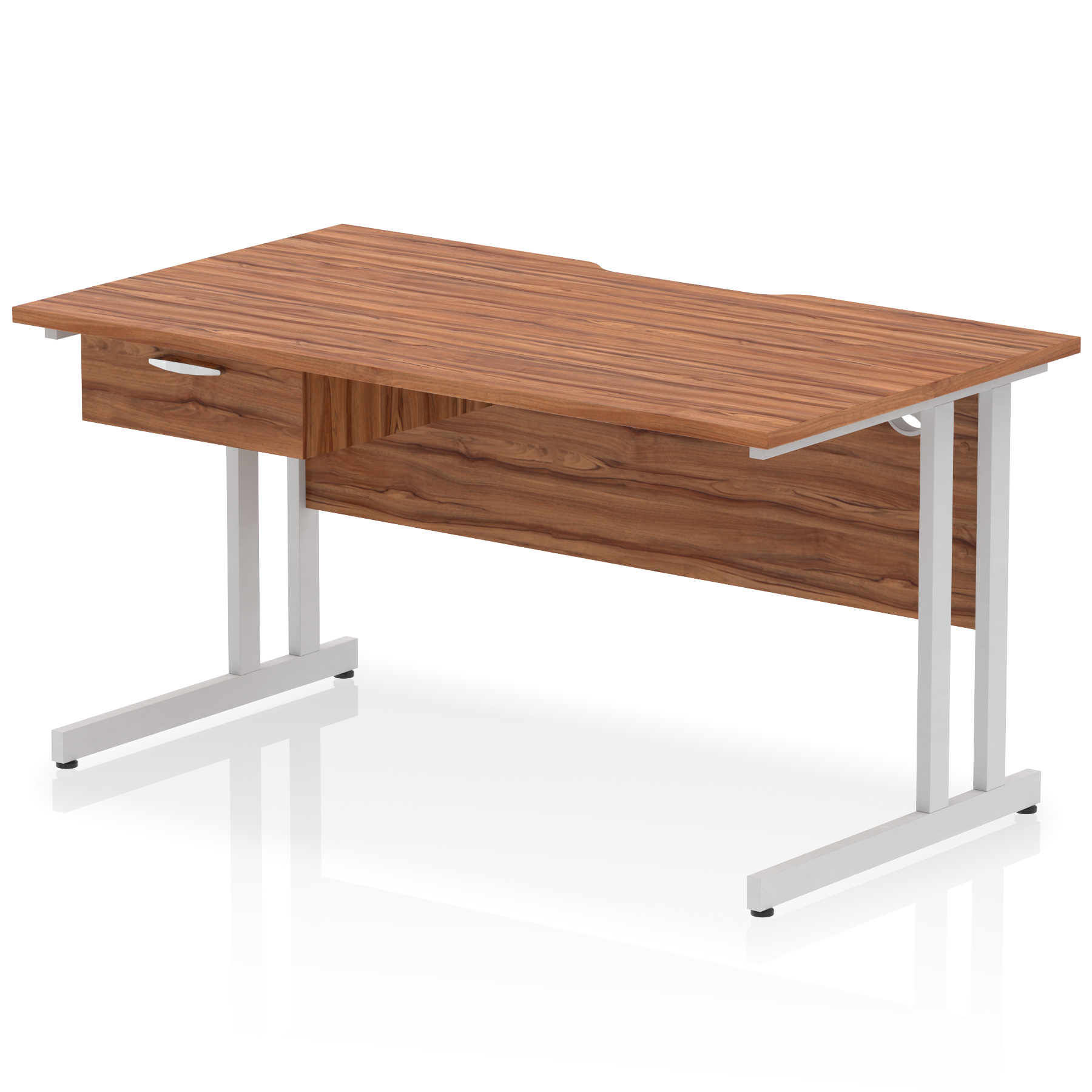 Walnut / Silver Frame