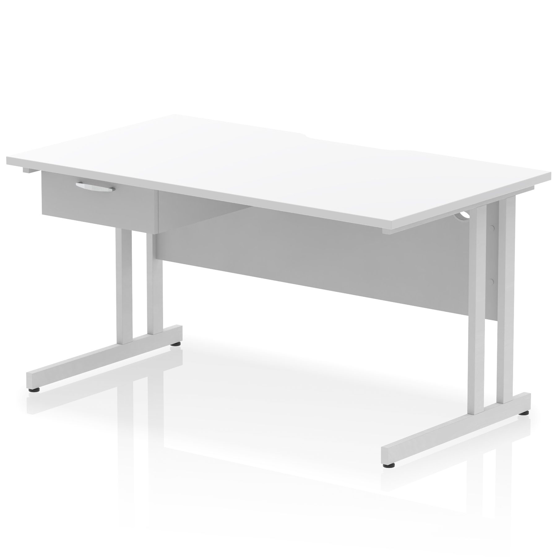 White / Silver Frame