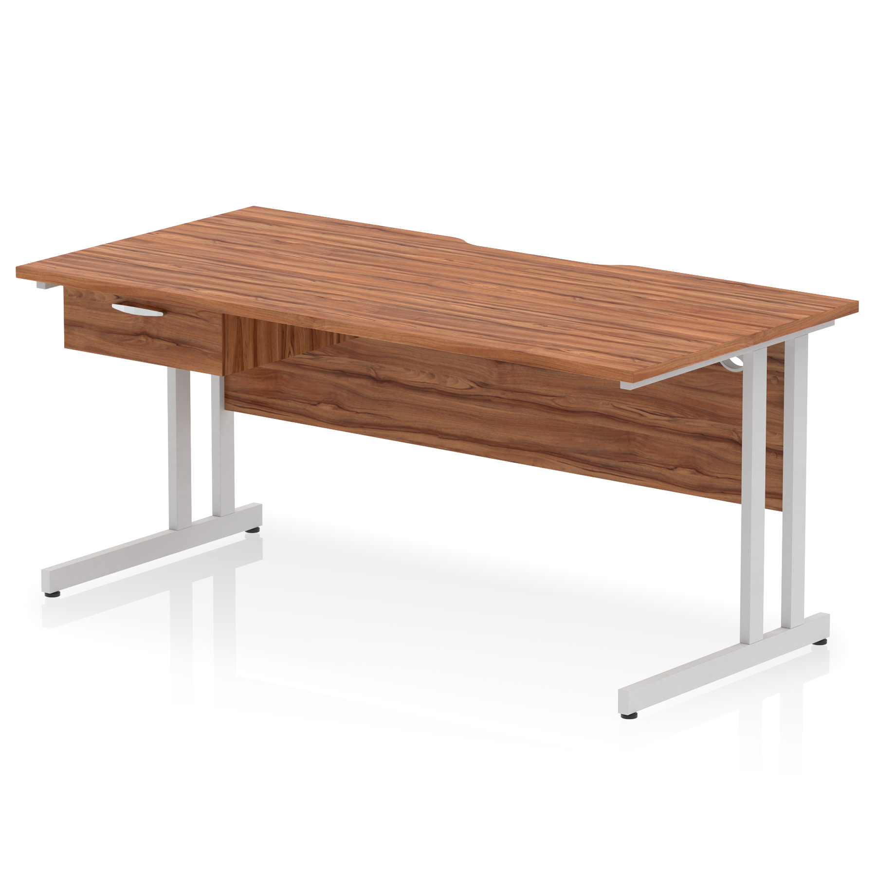 Walnut / Silver Frame