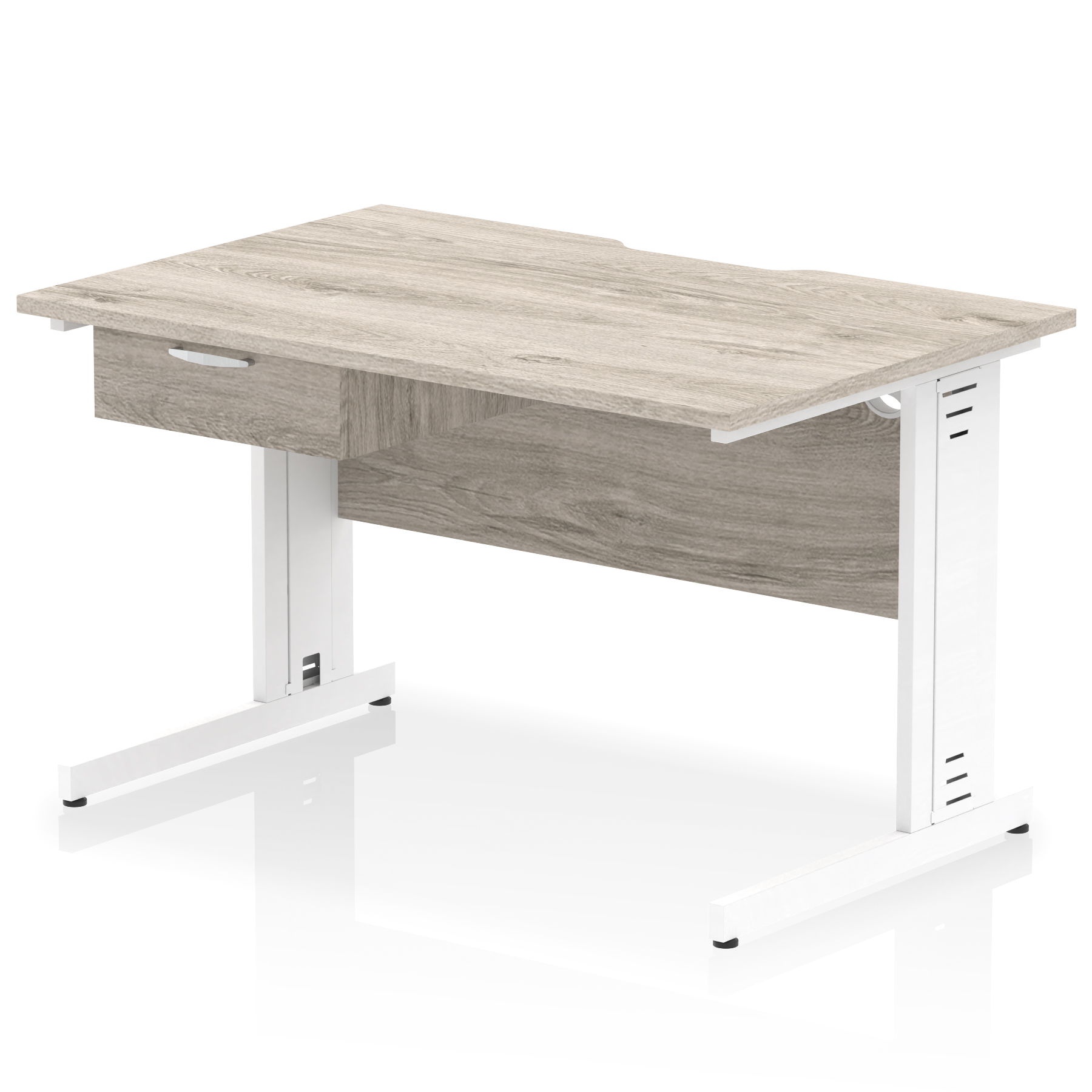 Grey Oak / White Frame