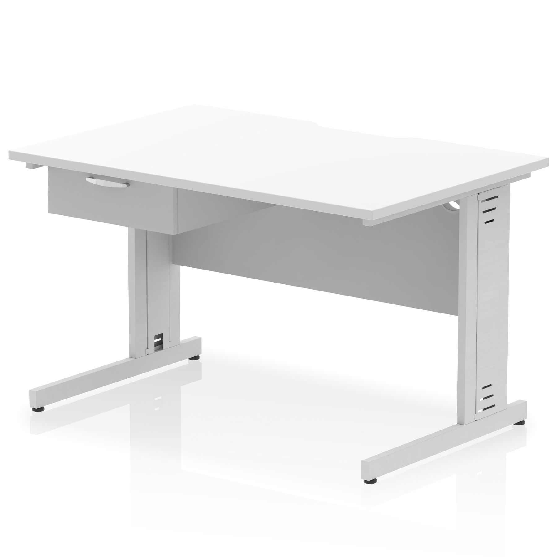 White / Silver Frame