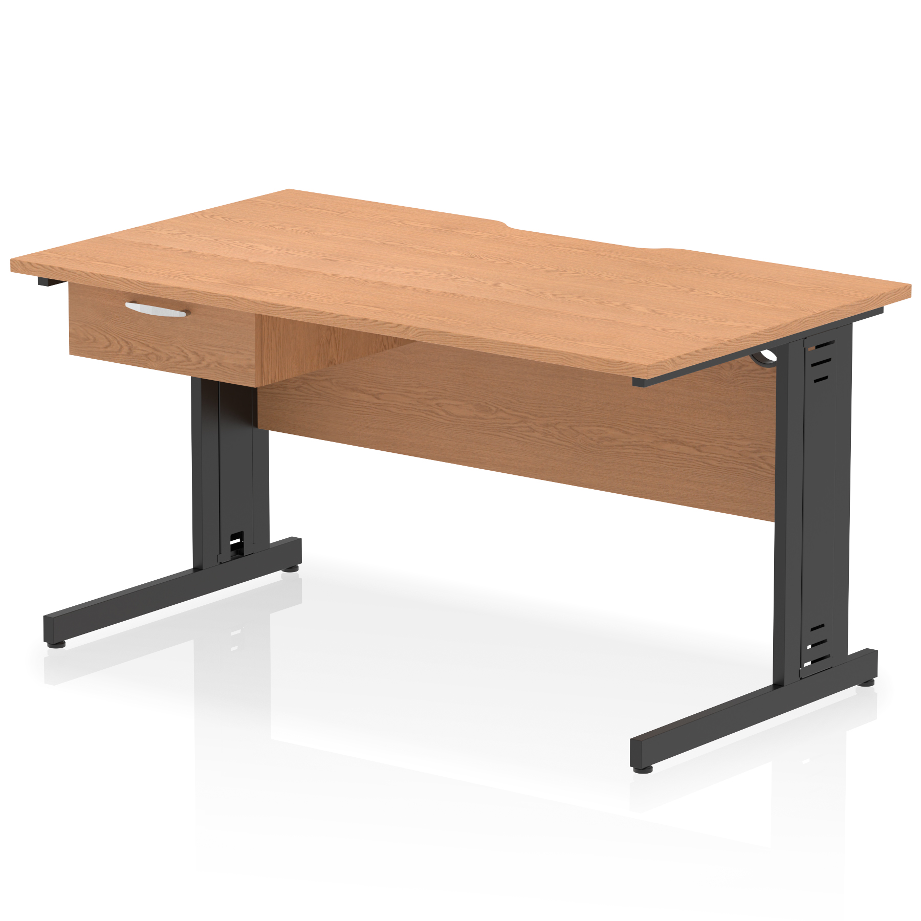 Oak / Black Frame